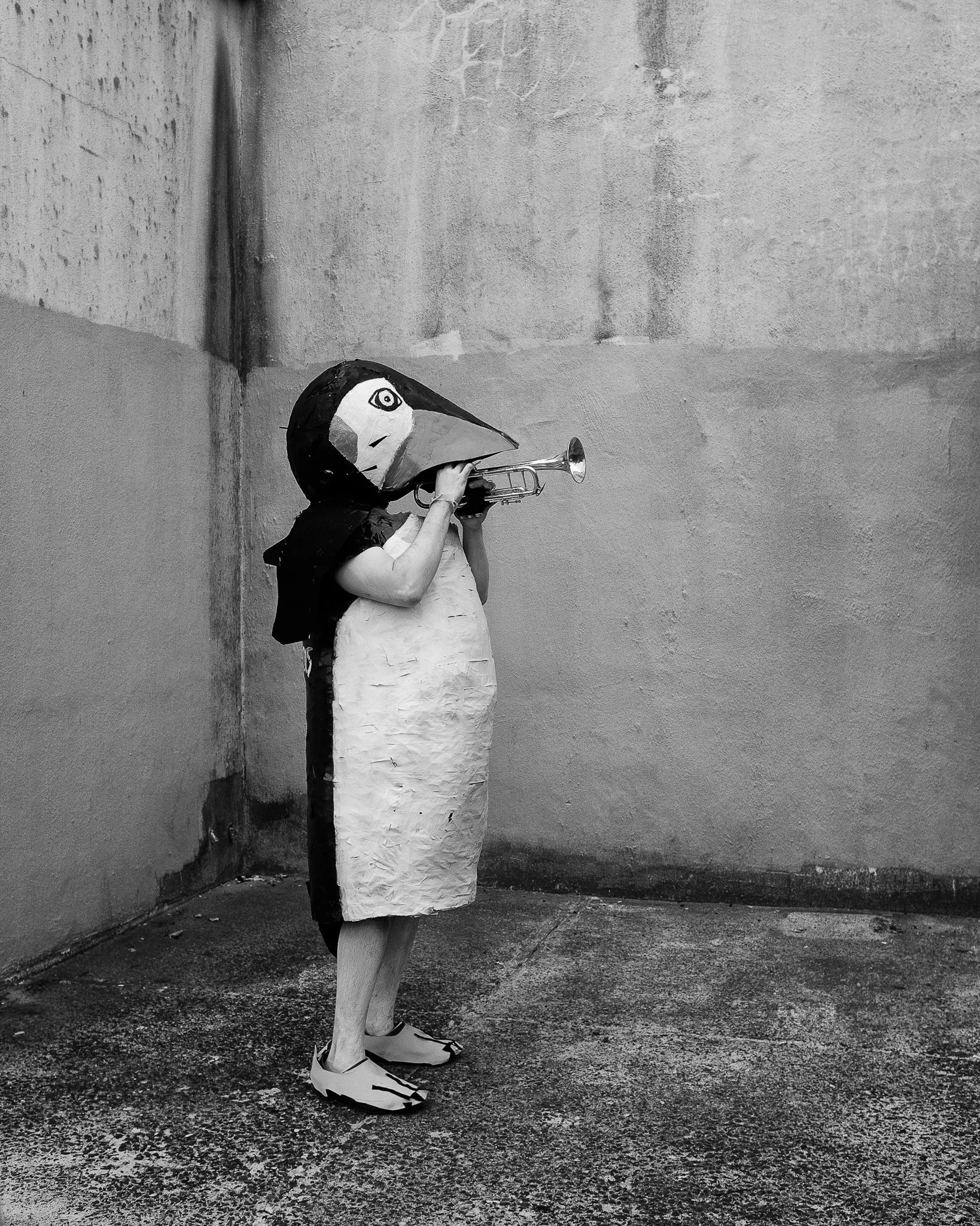 Penguin Playing Trumpet, Coney Island, NYC