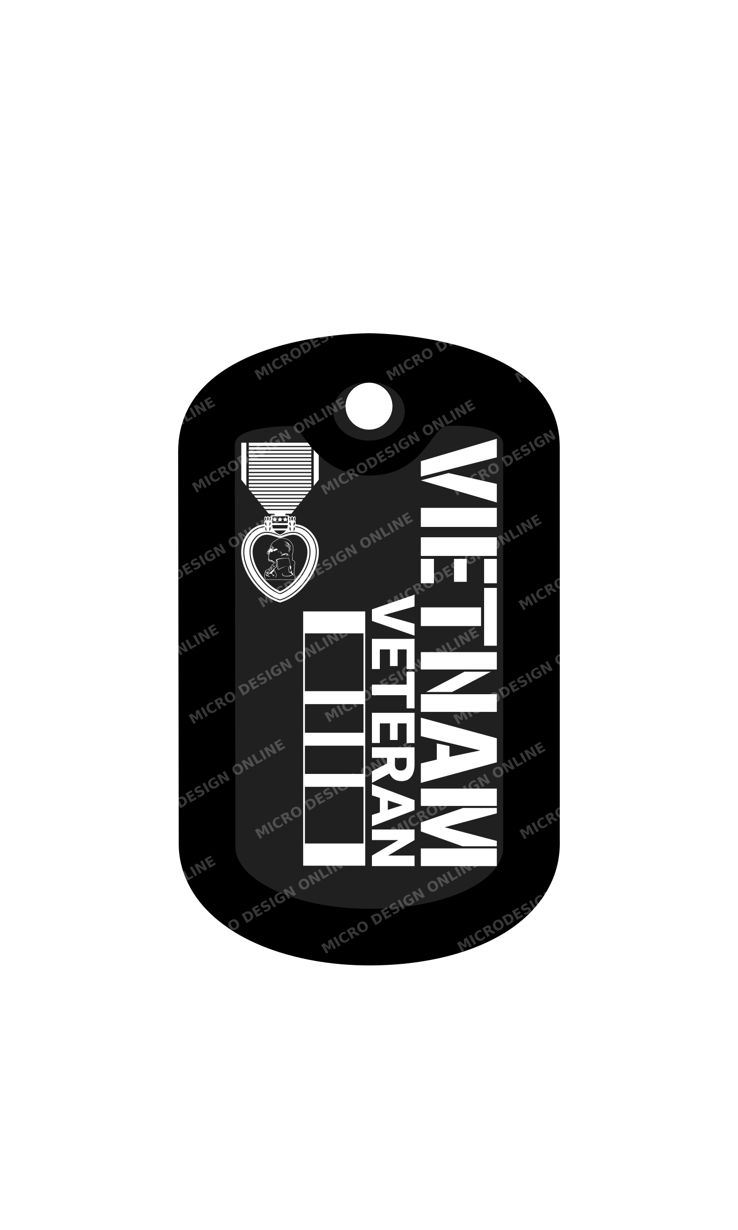 US Vietnam Veteran with Ribbon & Purple Heart