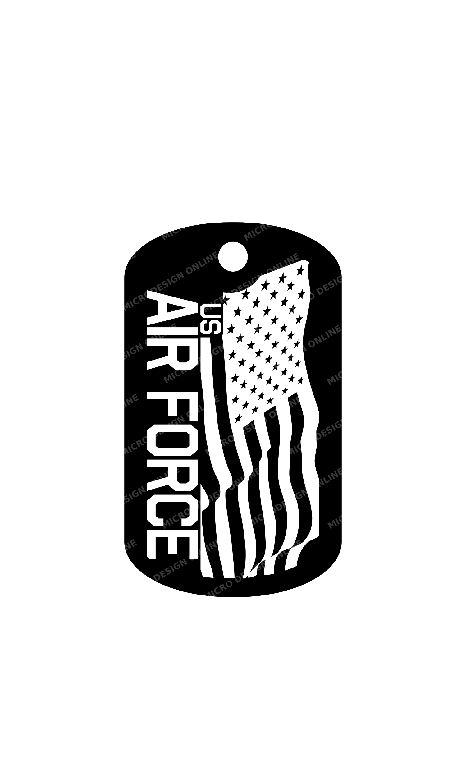 US Air Force with American Flag