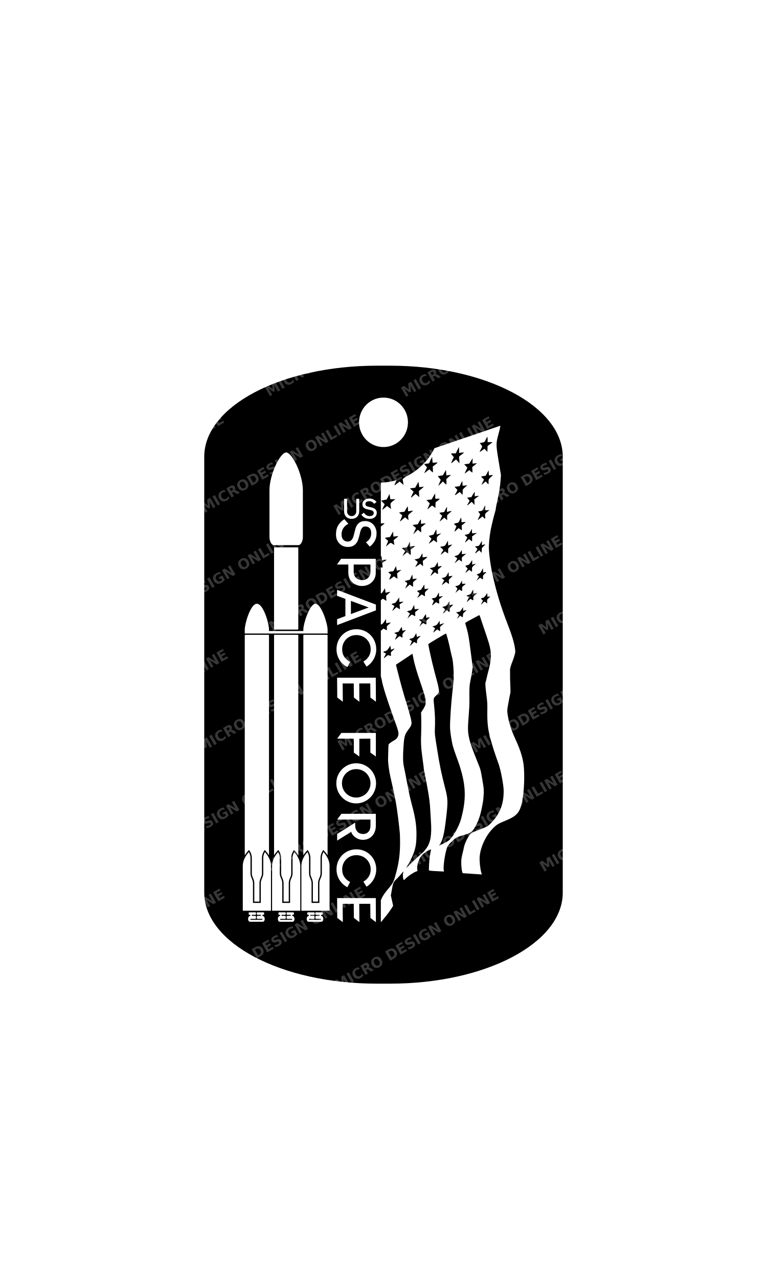US Space Force w Rocket & American Flag