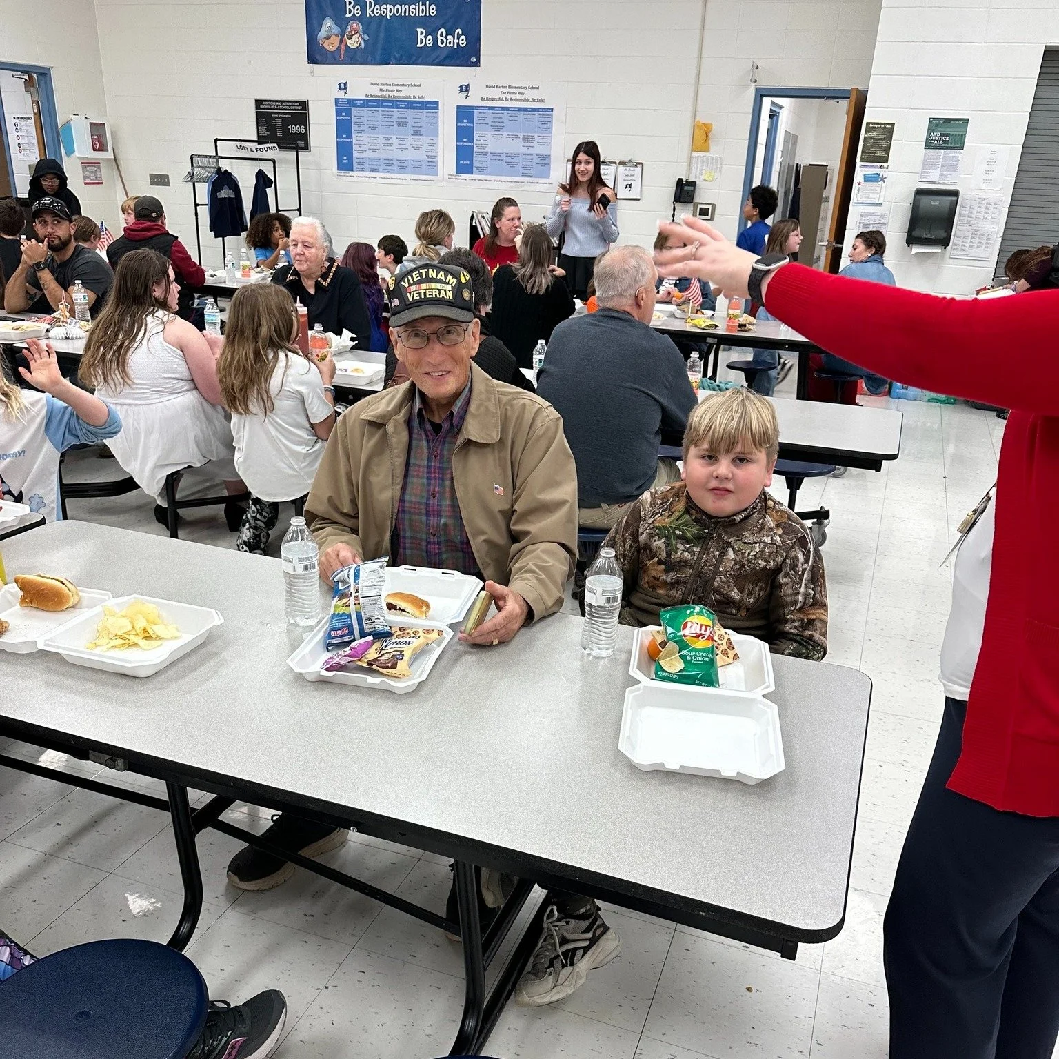 David Barton Elementary  hosted a truly special Family Learning Workshop: A &quot;Wright&quot; to Remember, Veterans Celebration! Students invited family members who have served in the military, along with local veterans, for dinner and a heartfelt a