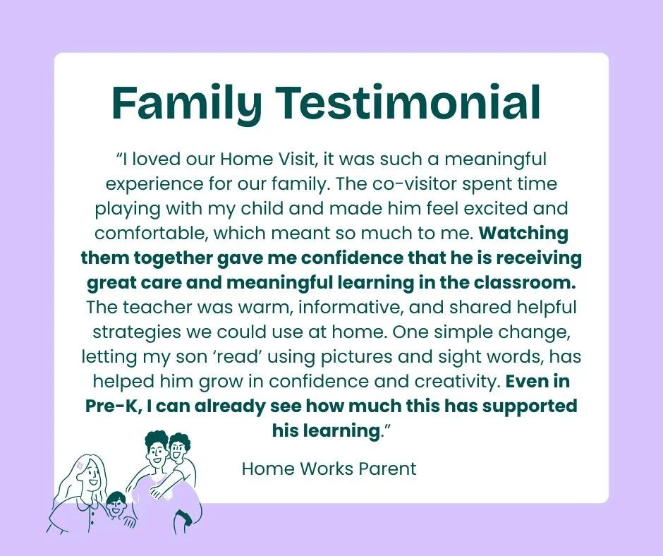 There&rsquo;s something powerful about seeing learning come to life at home. 💛

Through Home Works home visits, families build confidence, children feel seen and supported, and strategies, like letting a child &ldquo;read&rdquo; through pictures, sp