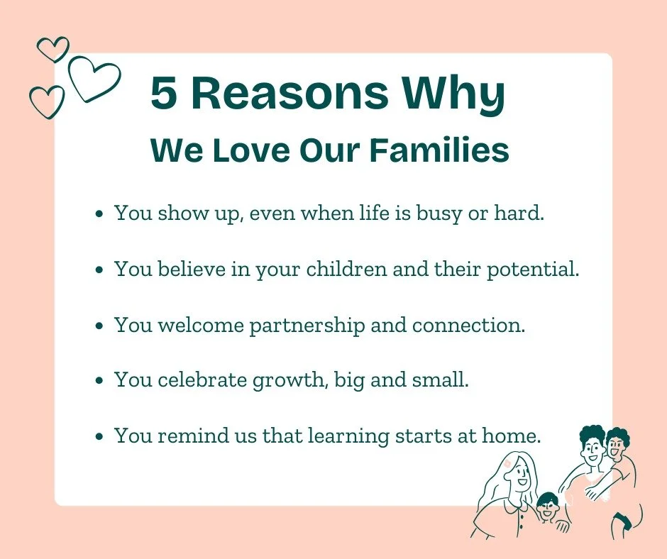 This February, we're sharing the reasons why we love our Home Works community - starting with the families and students at the heart of everything we do.

Your trust, commitment, and love for learning inspires us every day. 💗