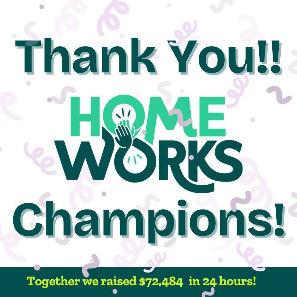 🎉 We did it together! 🎉

In just 24 hours, you helped raise $72,484 in support of Home Works! 💙

Every single gift strengthens the critical connection between school and home and makes a direct impact for students, teachers, and families. We&rsquo