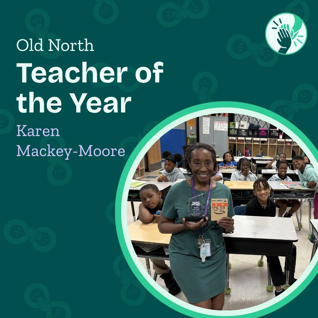 Our Teacher of the Year spotlight continues with Karen Mackey-Moore from Old North! 🌟

A dedicated Home Works champion for the past four years, Karen has a gift for building meaningful relationships with students and families. Through home visits, f