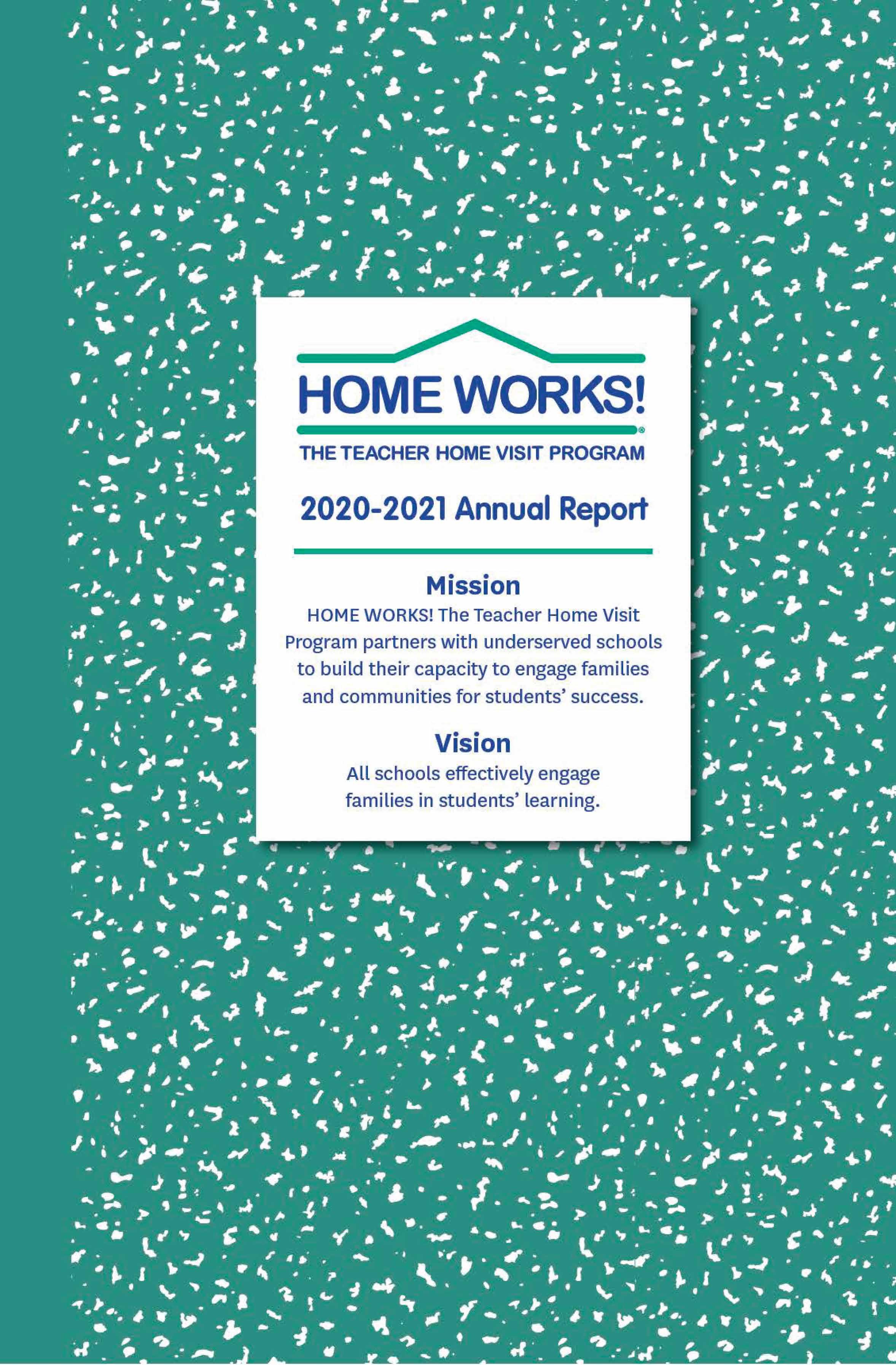 2020-2021 Home Works Impact Report COVER