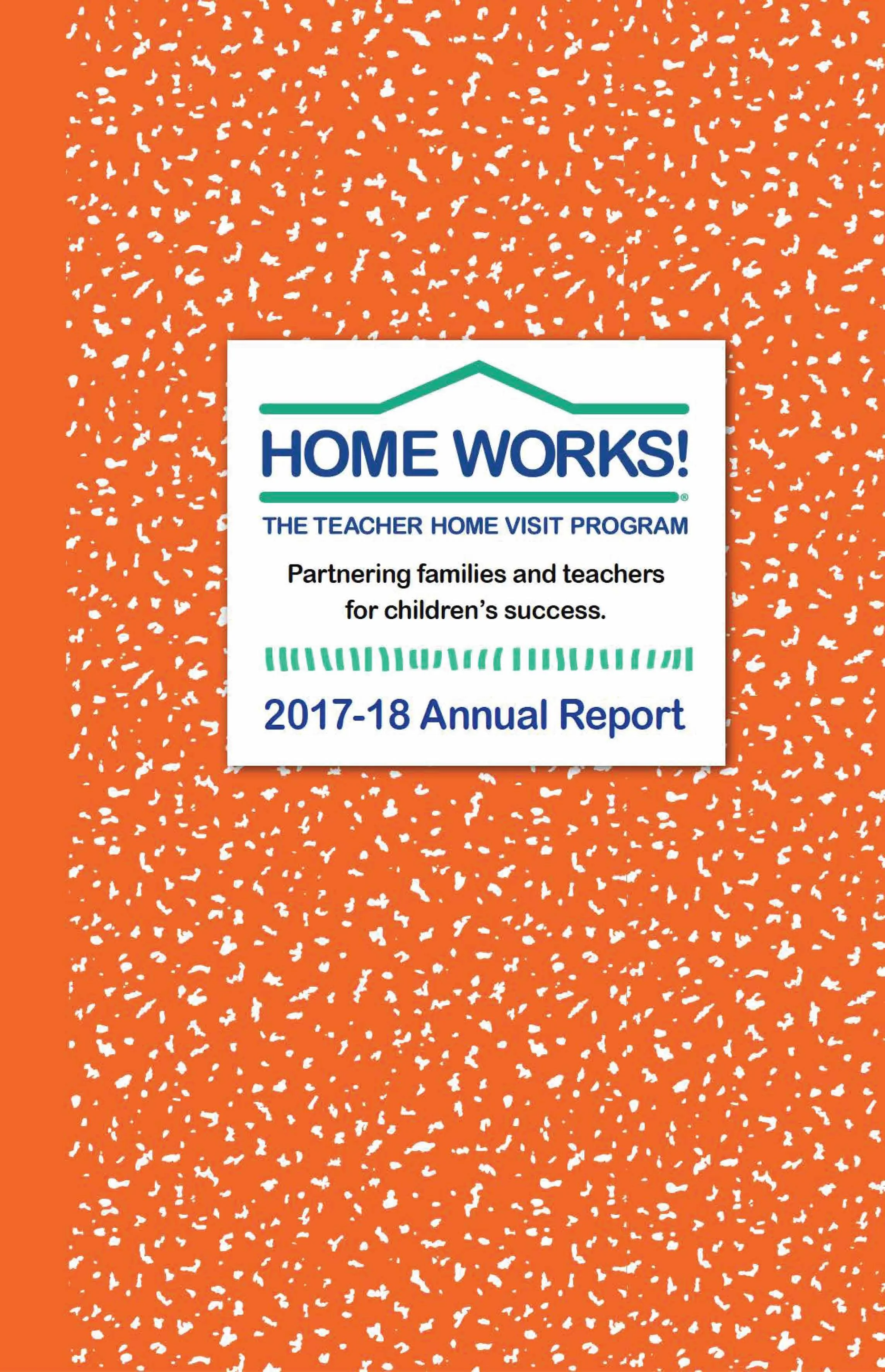 2017-2018 Home Works Impact Report COVER