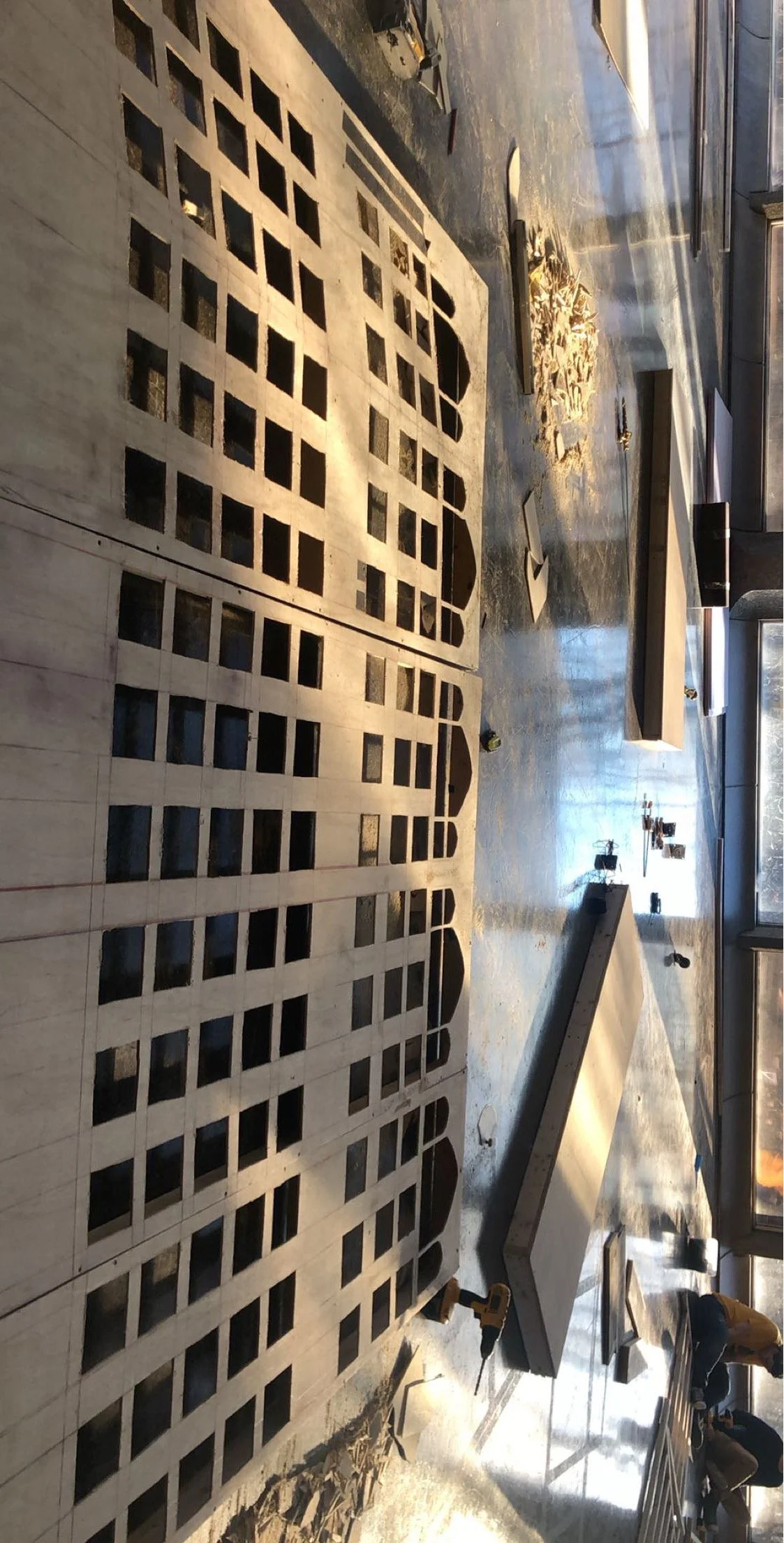 cutting windows, top