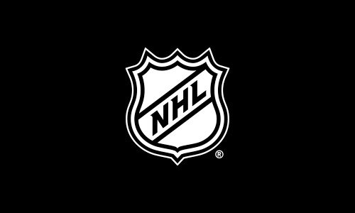 National Hockey League (NHL) logo on a black background.