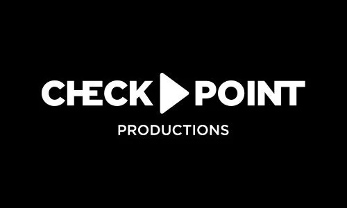 Check Point Productions logo with white text and a play button icon on a black background.