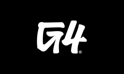 G4 logo in white text on a black background
