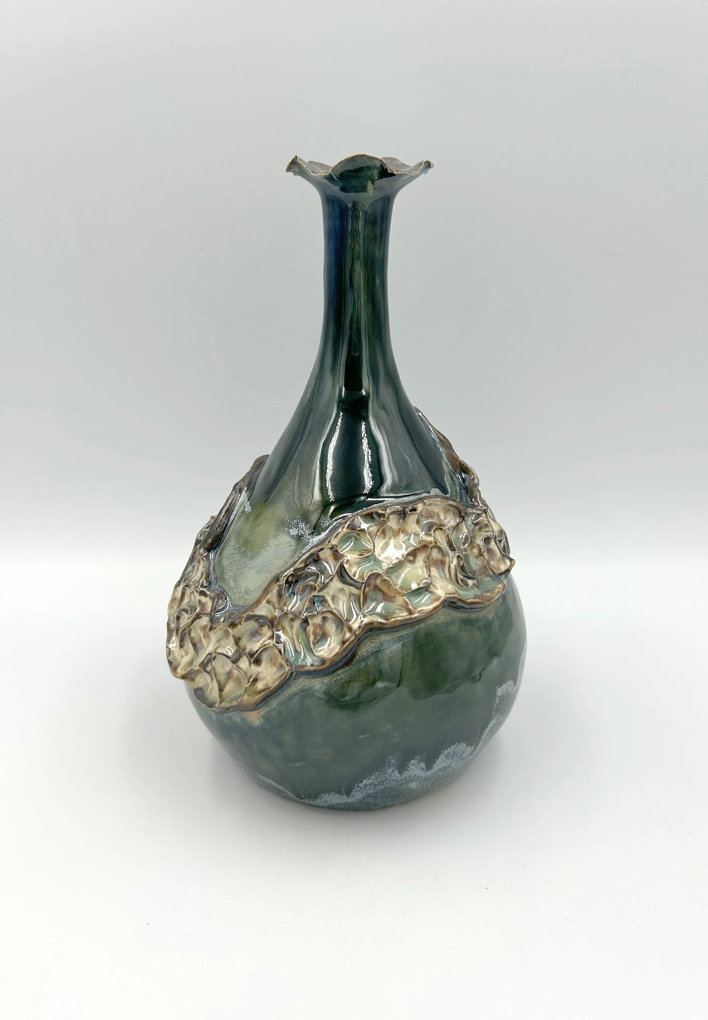 Deep Green Meander Vase.jpg