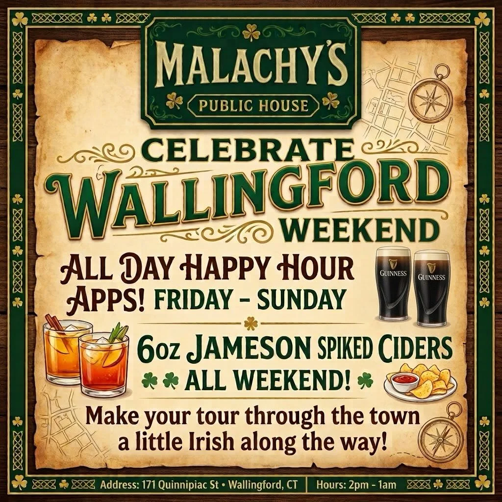 It&rsquo;s Celebrate Wallingford Weekend! In addition to the best Guinness in town we have happy hour apps all weekend so you can save some room to tour the town! and our Jameson spiked cider to wash them down! Happy Fall! ☘️🇮🇪🍁🍂