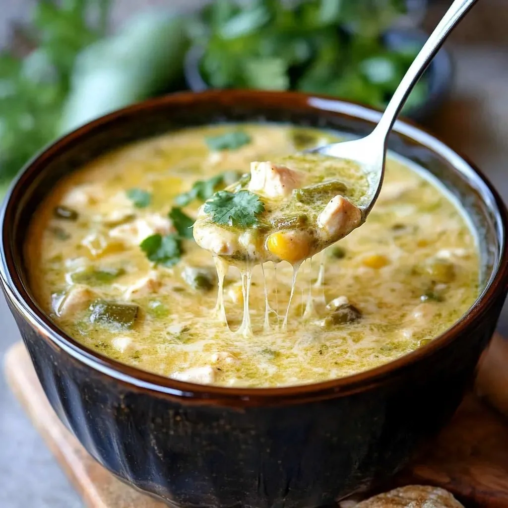 Green Enchilada Chicken Soup Meal