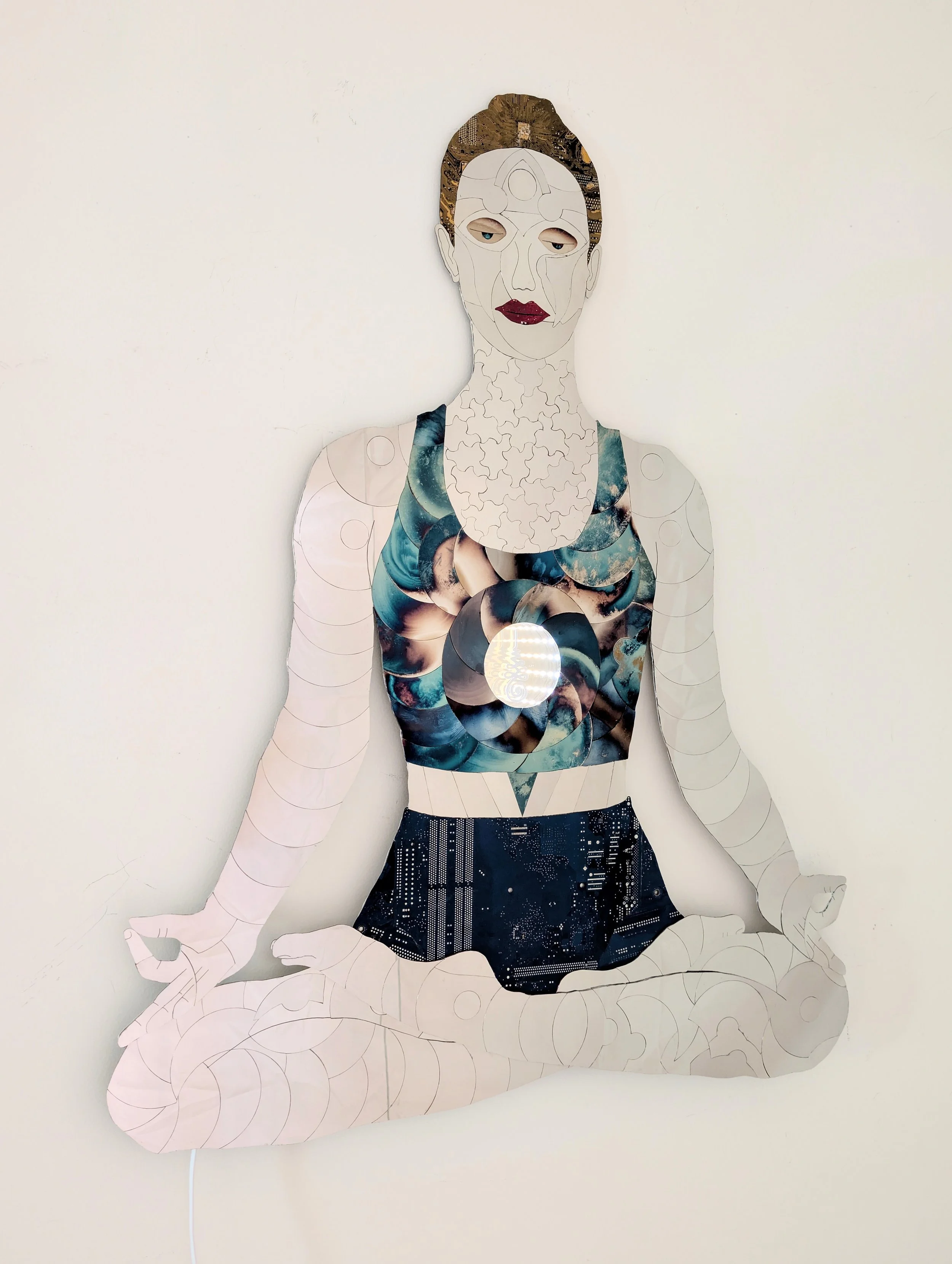 woman meditating scrim shot