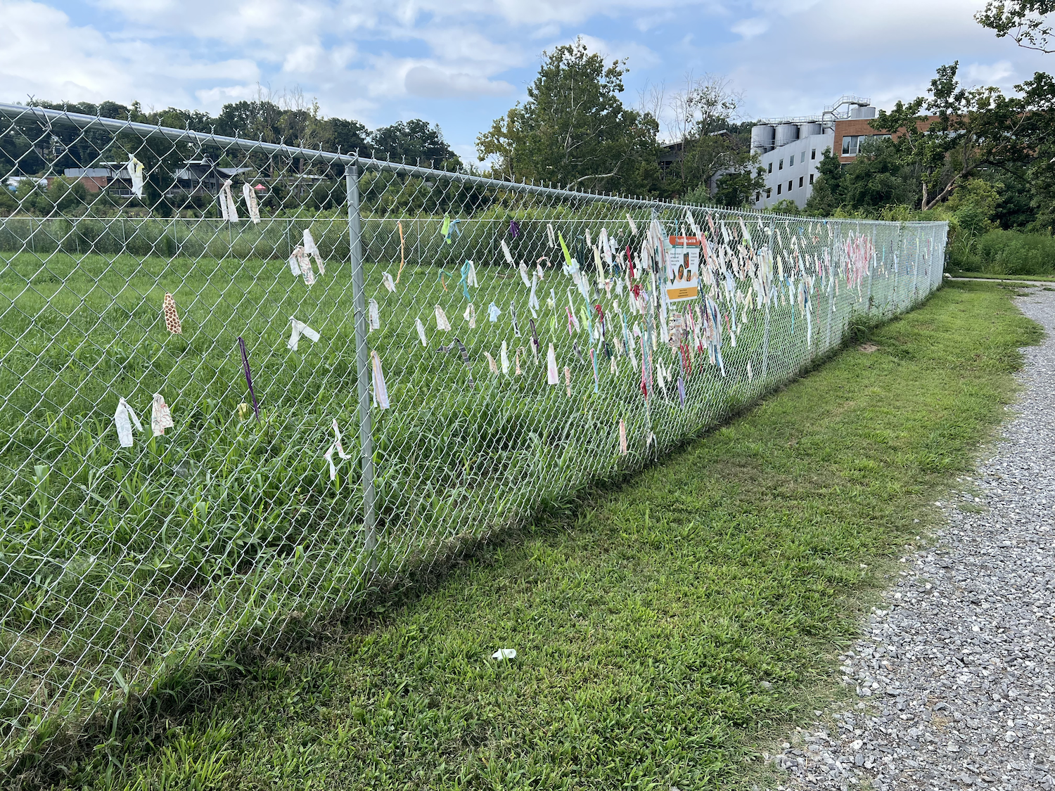 Participant contributions are now distributed across nearly the full length of the fence.