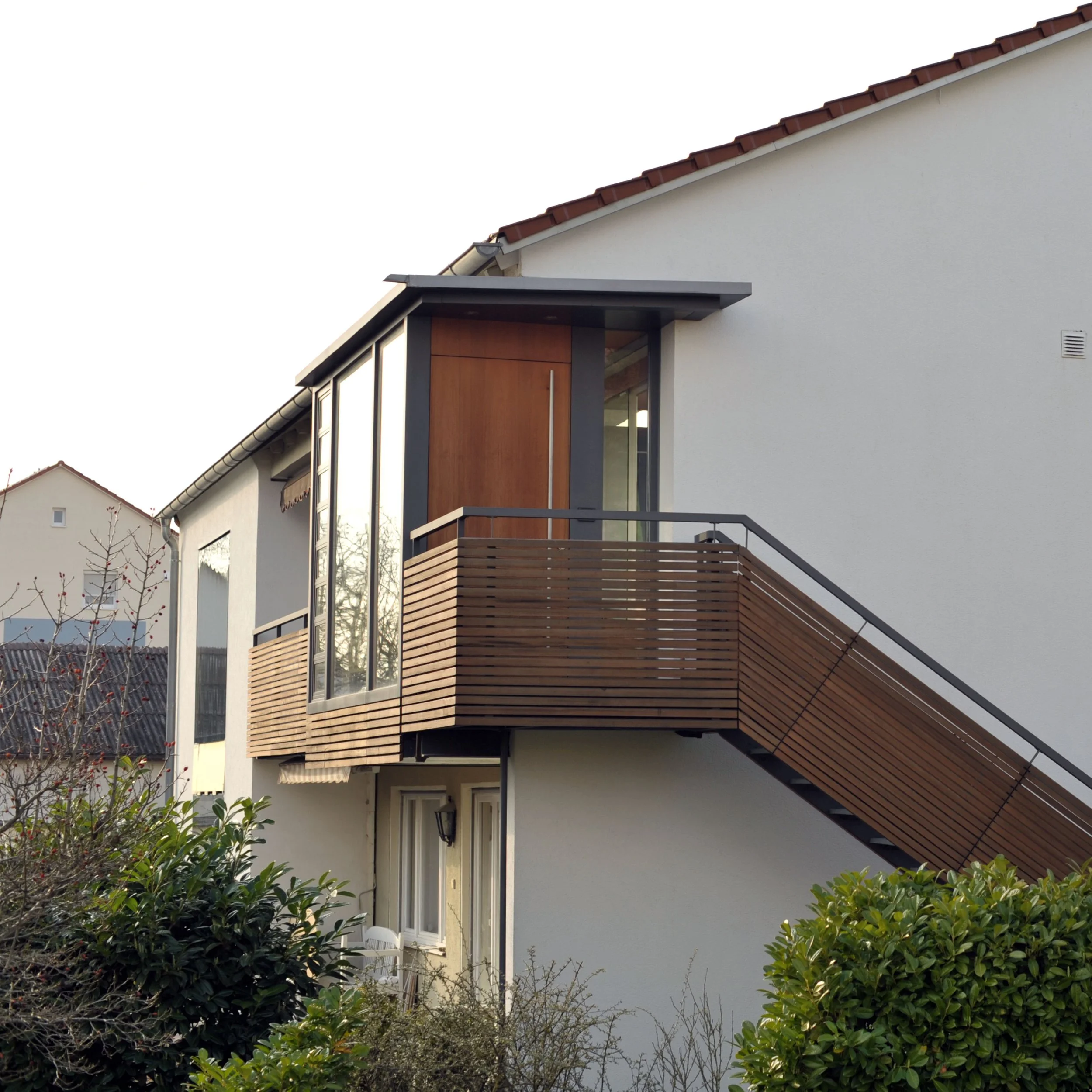 Anbau Erweiterung eines Eingangselementes zur Wohnraumerweiterung