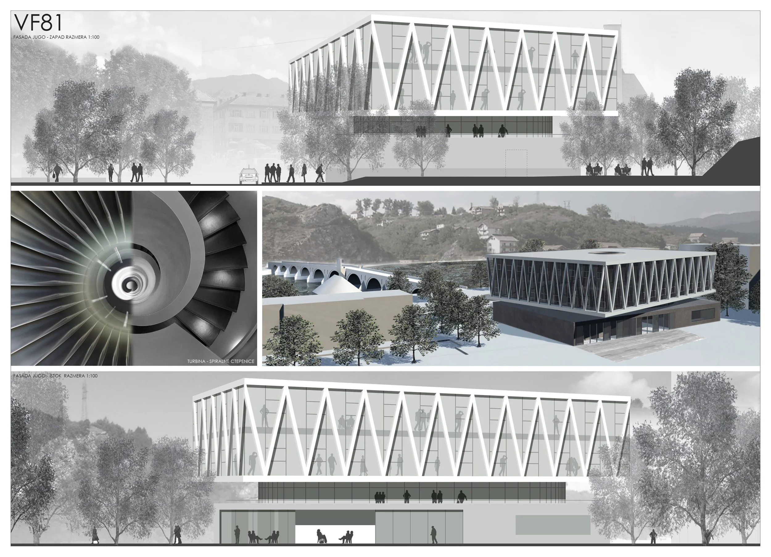 Planlayout Architekturwettbewerb Vizegrad