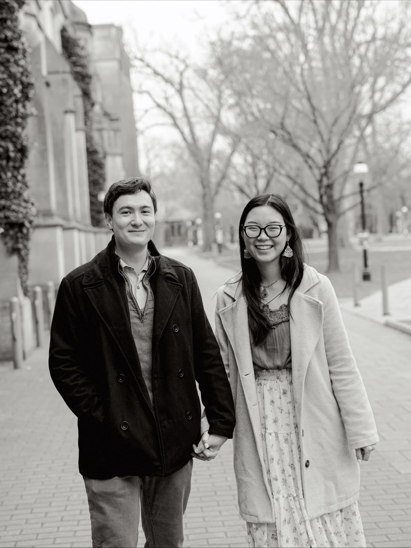 A chilly and autumnal proposal in Princeton&rsquo;s University Chapel yesterday for Richard &amp; Shirley 🫶🏻🥹🍁