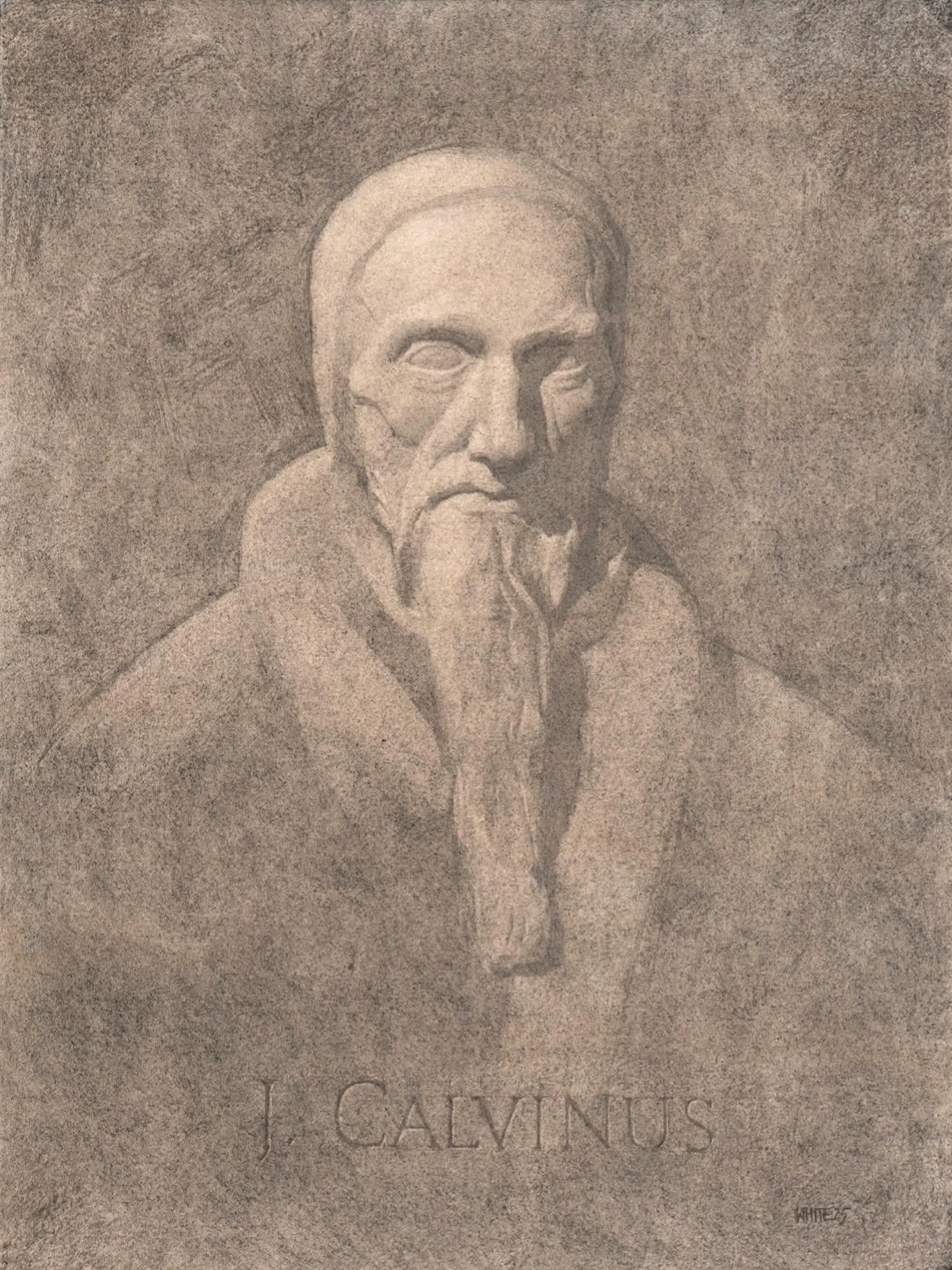 A recent commission ready to be framed. I&rsquo;m not sure Calvin liked paintings very much but hopefully this is suitably austere. *Prints available* 

Calvin, graphite and charcoal on toned paper

#portraitart #portraitartist #sketchbook #portraitd