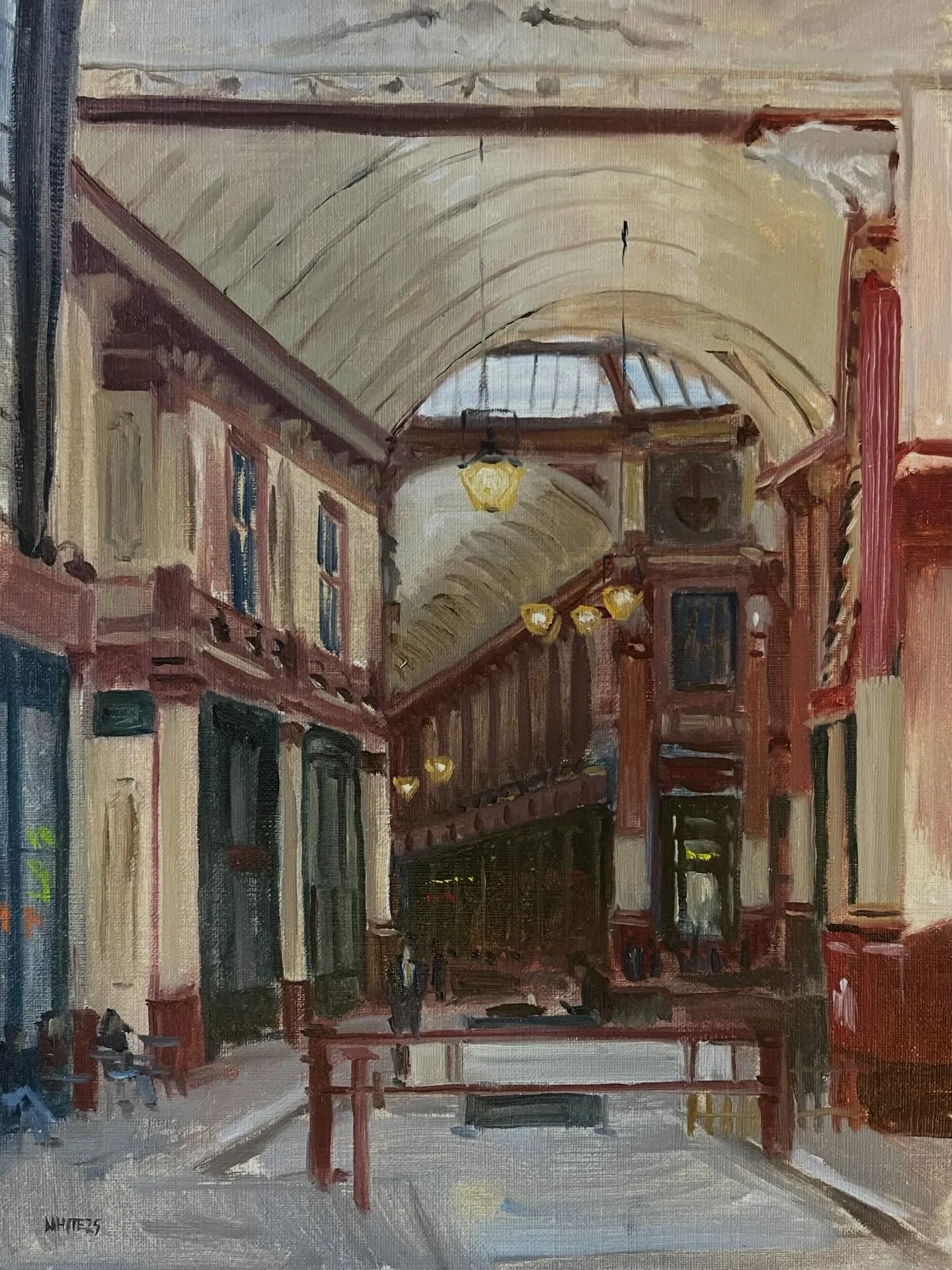 Leadenhall Market, 9&rdquo; x 12&rdquo;, available 

#pleinair #pleinairpainting #landscapepainting #cityscape #oilpainting #oilpaintings #landscapeart #sketchbook #painting #dailypainting #allaprima #leadenhallmarket @leadenhallmarket