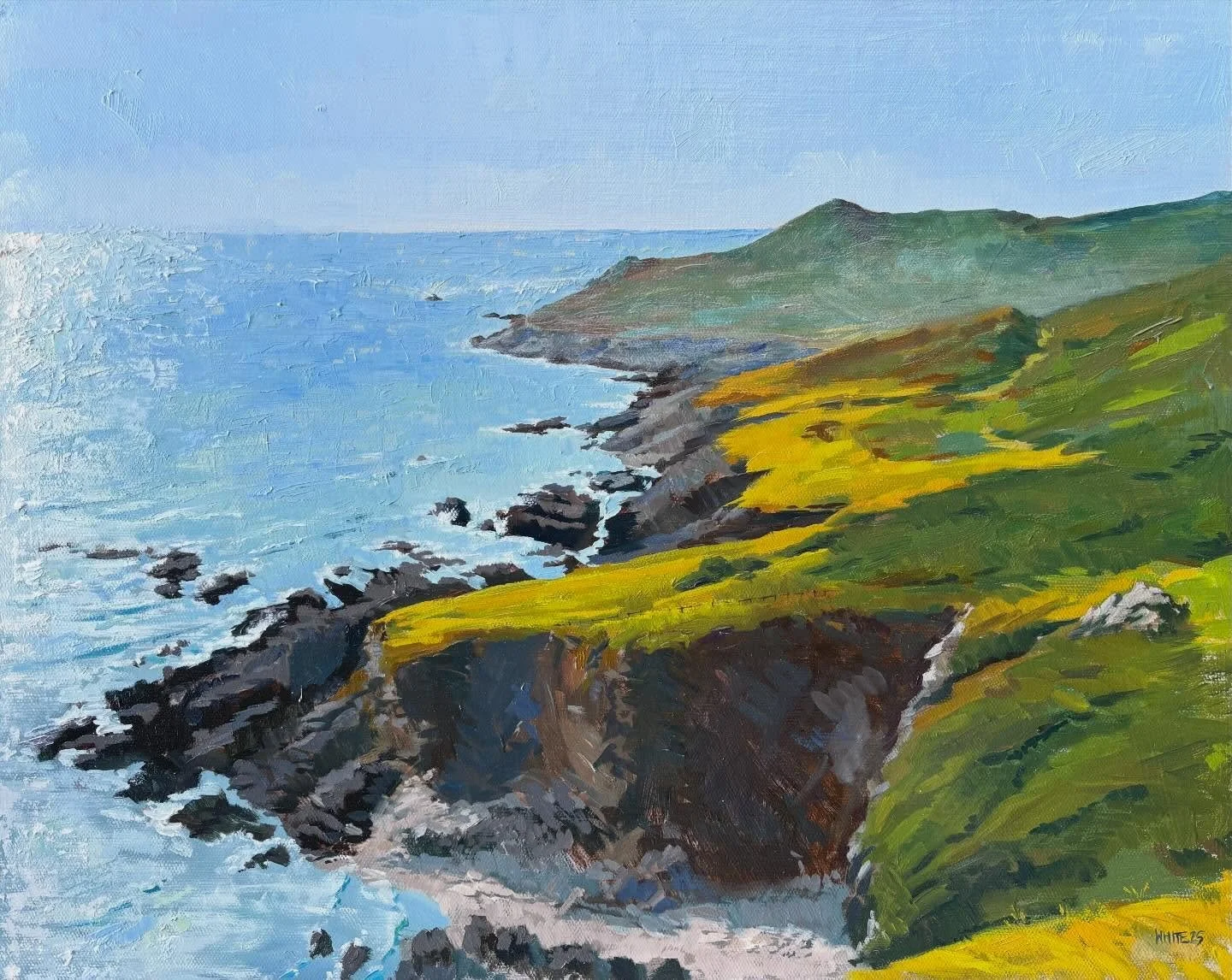Morte Point, oil on panel. *Available* 40 x 50cm - one from this Summer which I tidied up at home. Although I started this one on the spot and spent at least three sessions on it, waiting a few weeks and coming back to it allowed me to add some new l