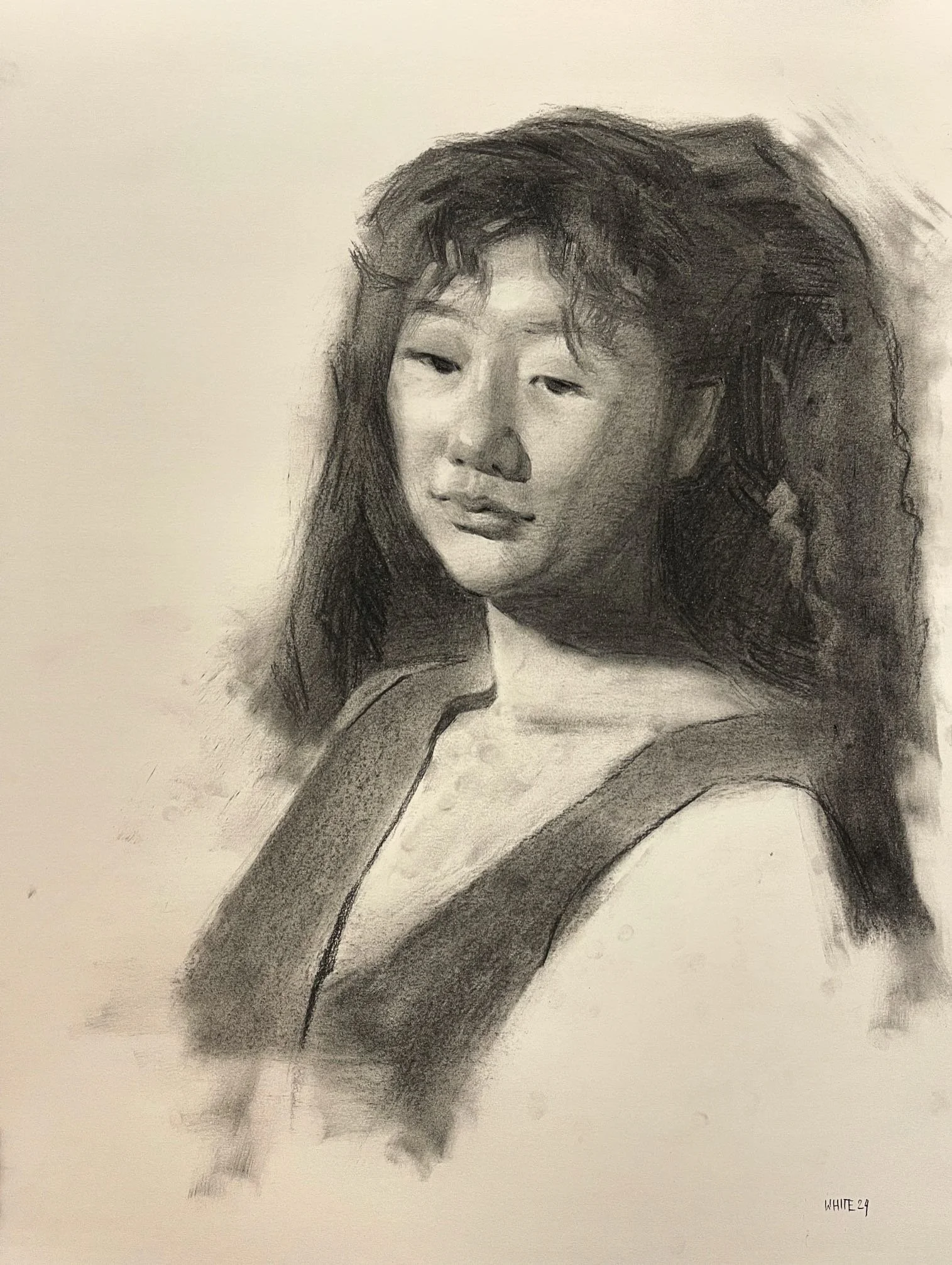 Shirley - Charcoal on paper