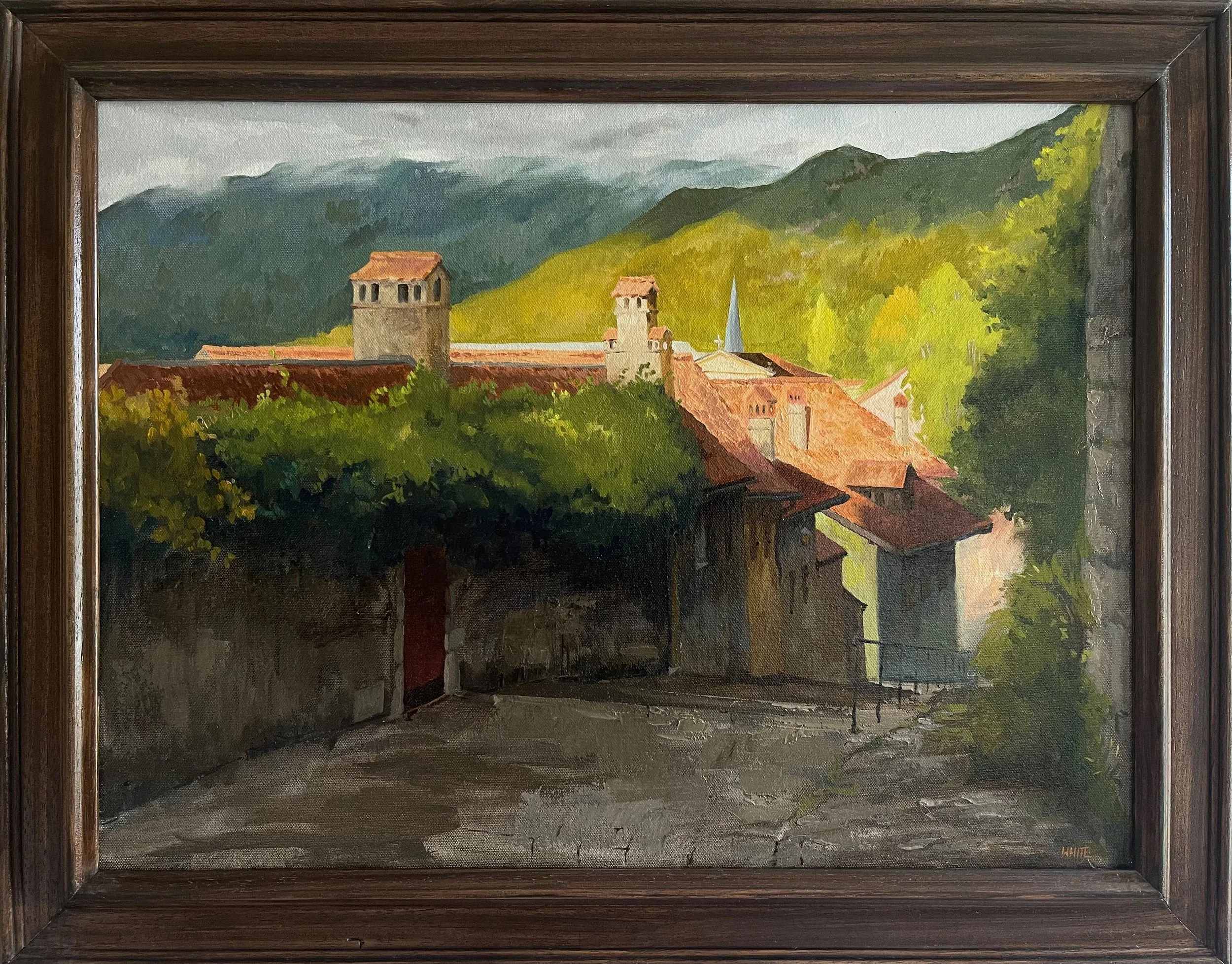 Annecy Rooves - Oil on canvas