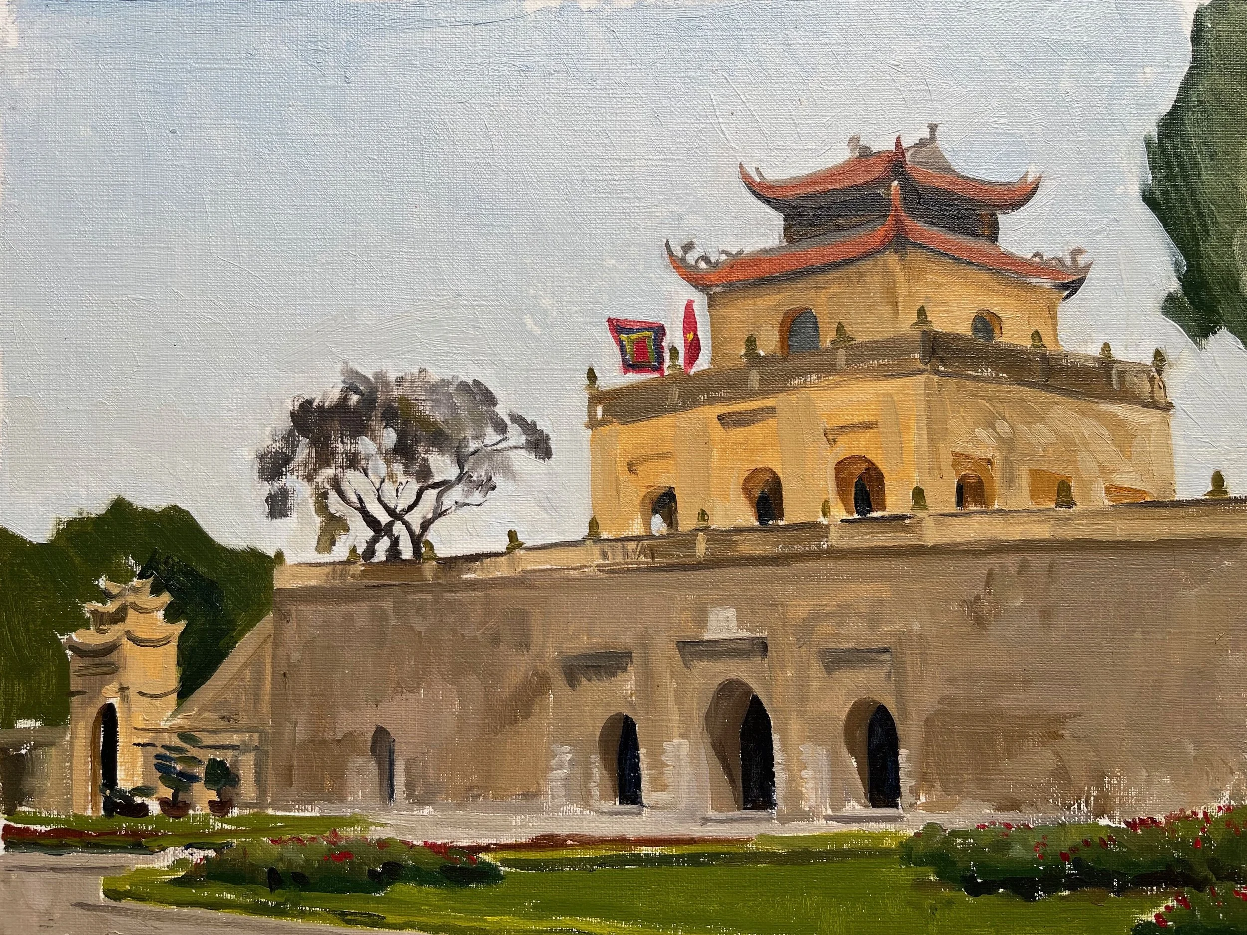 The Imperial Palace - Oil on paper