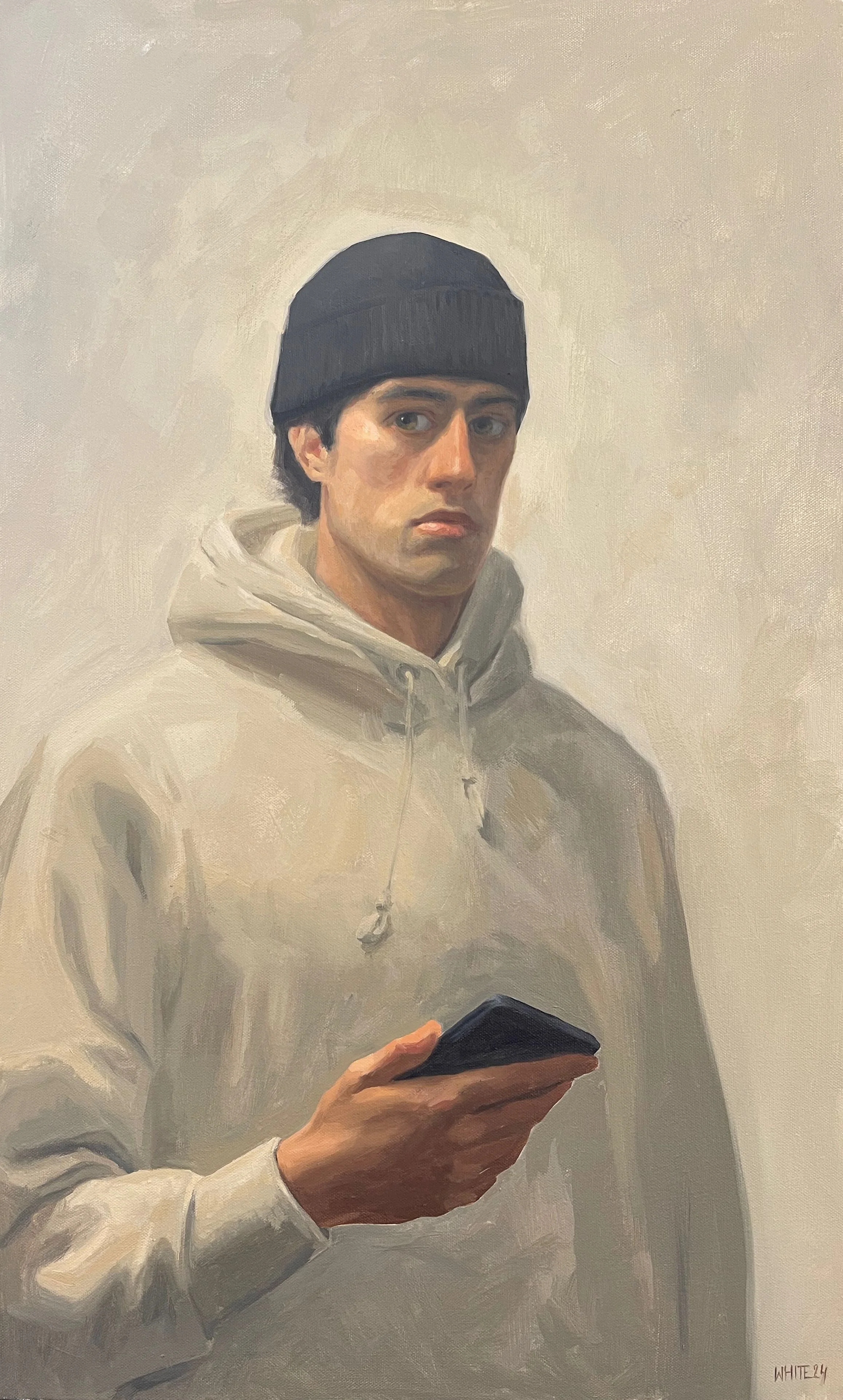 Self Portrait Thinking of Zorn - Oil on canvas
