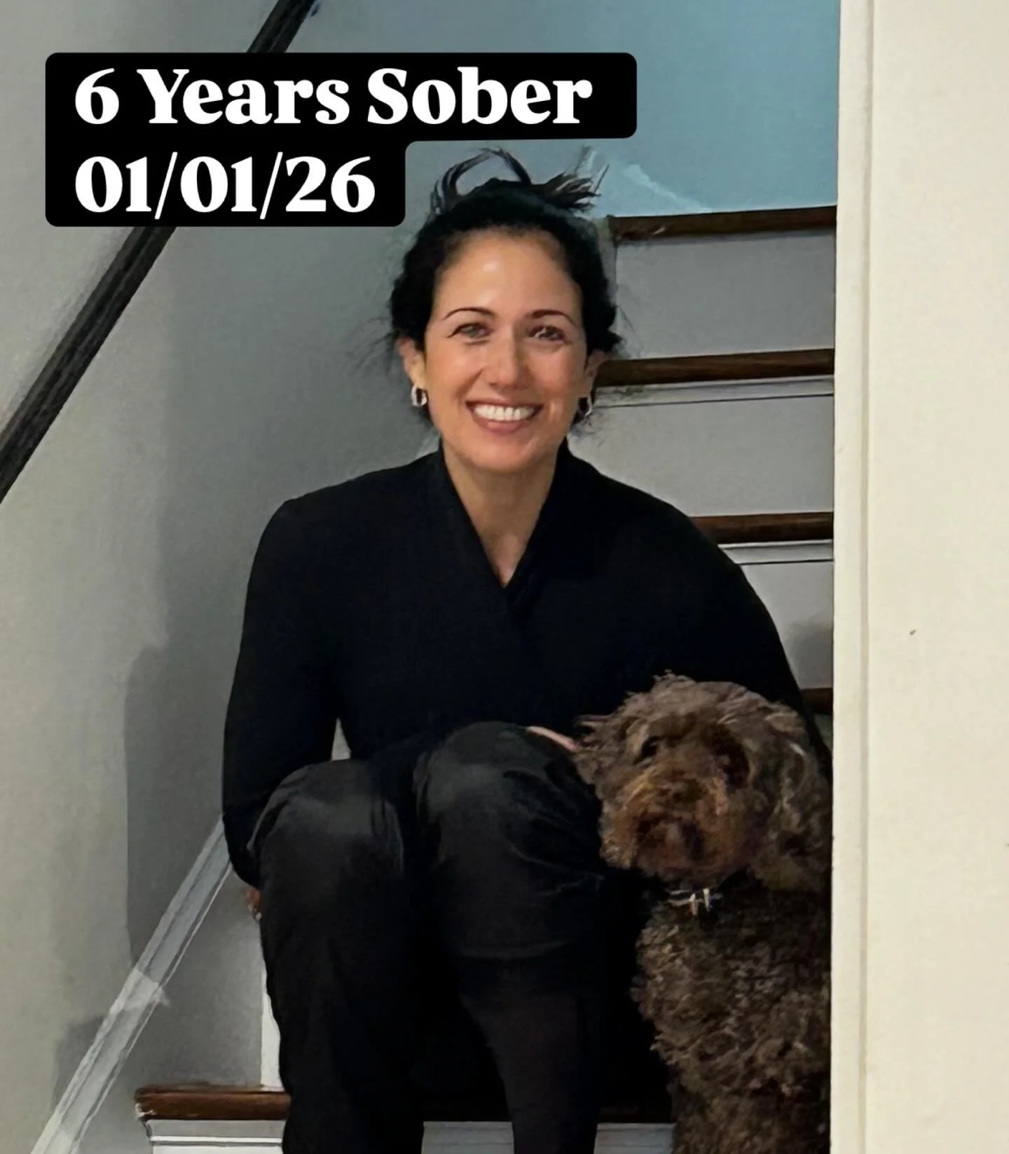 So distracted by the state of the world that I forgot to acknowledge 6 YEARS SOBER!! For as long as I can remember, I believed alcohol held me together but it is my sobriety that is the glue ❤️ Special shoutout to Charlie 🐶 who has been with me for 