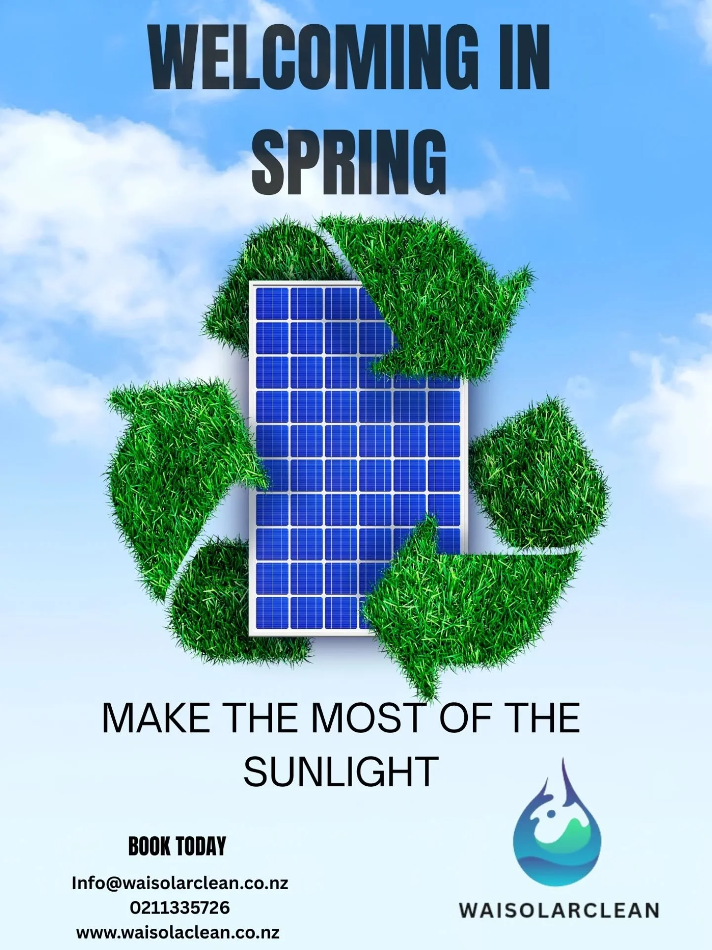 Spring is here&mdash;and so is the pollen! 🌸☀️

A dusty layer on your solar panels can slash efficiency by up to 30%, wasting sunlight and your savings. A quick professional clean = max energy output + lower bills!

📞 Call 021 133 5726
📧 Email inf