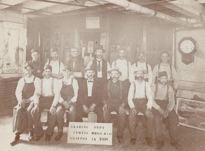 old photograph of workers from Curtis Brothers & Company