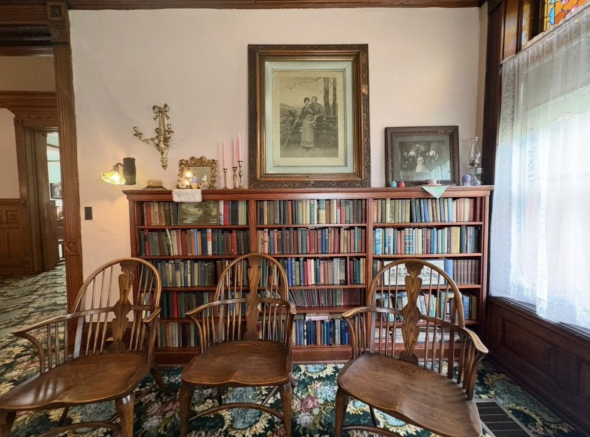 Cozy corner with bookshelves and a window