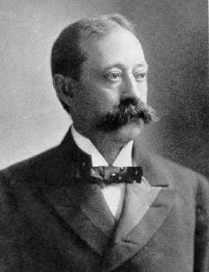 Black and white photograph of a young George M. Curtis