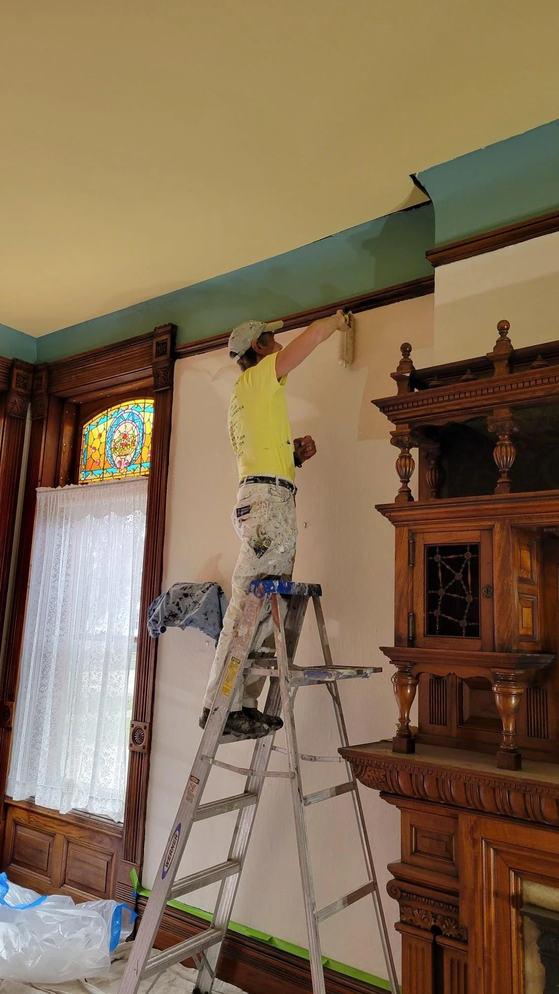 man preforming renovations