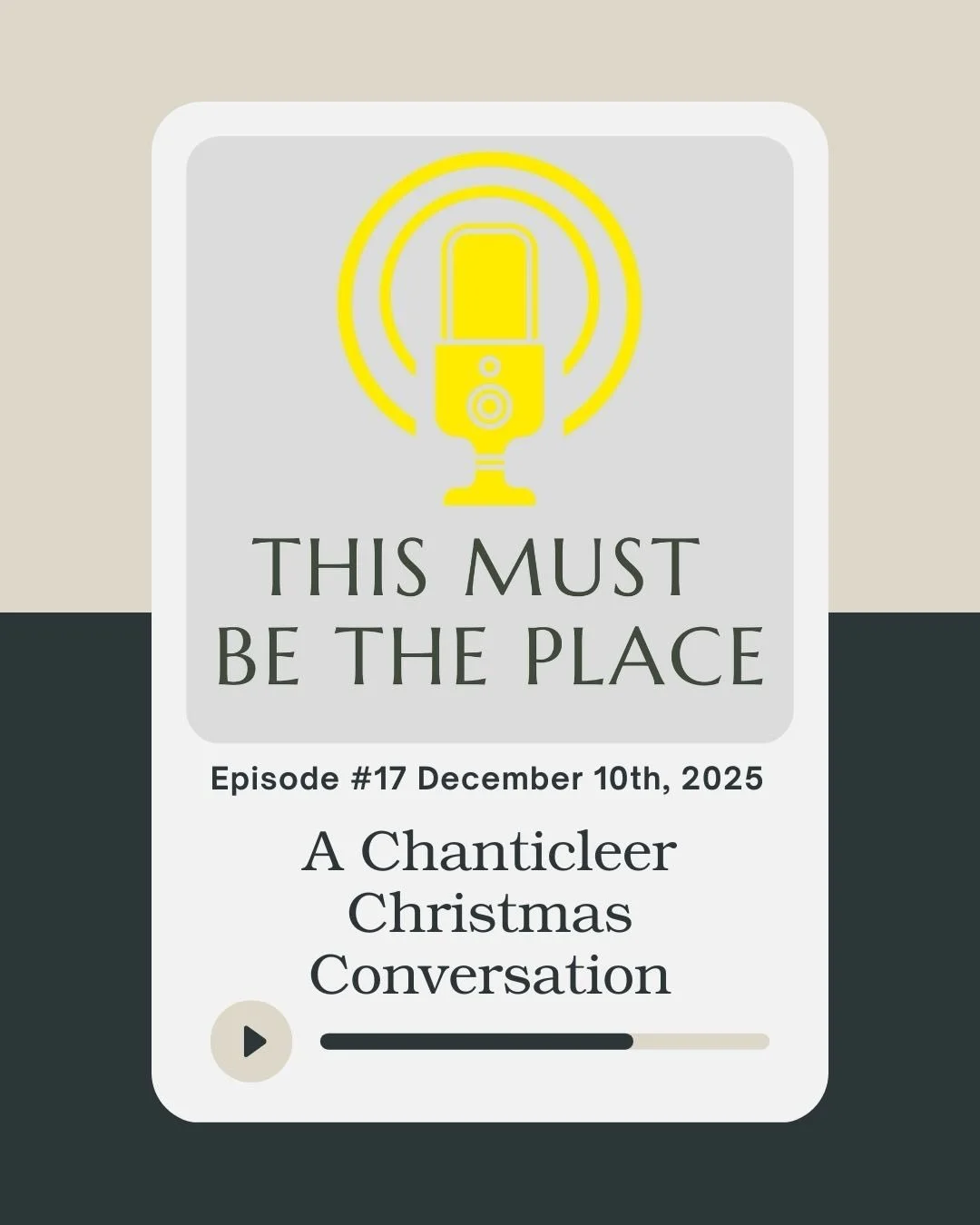 This Must Be The Place Episode 17 is LIVE!

We interview the music director of acclaimed Grammy winning vocal ensemble @chanticleersf that has Bay Area roots, in advance of their December 18th concert in Petaluma.

They love coming home for the holid