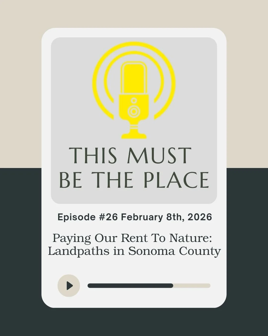 &ldquo;This Must Be The Place&rdquo; Episode 26 is  LIVE!

This week we went into the heart of Sonoma County conservation with Craig Anderson, the co-executive director of @landpaths . 

For nearly three decades, Craig has lived by the philosophy of 