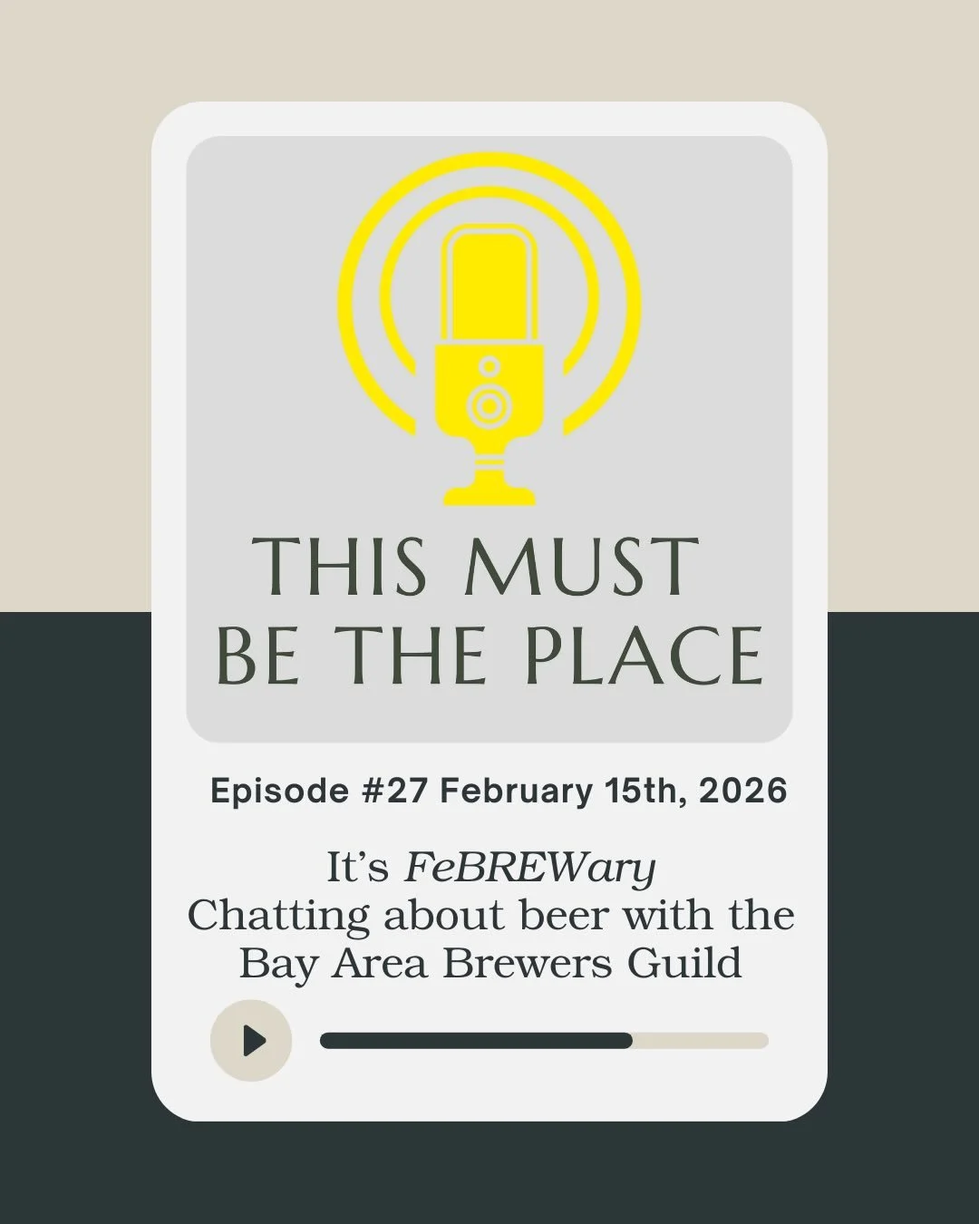 &ldquo;This Must Be The Place&rdquo; Episode 27 is  LIVE! You can find it on our website or at the links in our bio and story.

In our latest episode, we sat down with Sayre Piotrkowski, the Executive Director of the Bay Area Brewer&rsquo;s Guild who