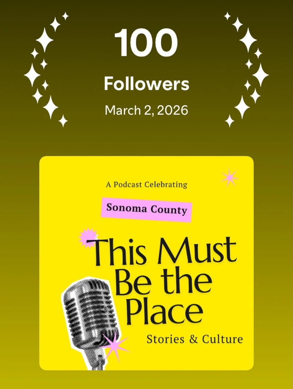 We hit a fun milestone today🤩🎉

In the six months since we started &ldquo;This Must Be The Place&rdquo; we&rsquo;ve been telling the stories of Sonoma County and the events that we think you should be in the know about.

We couldn&rsquo;t have done