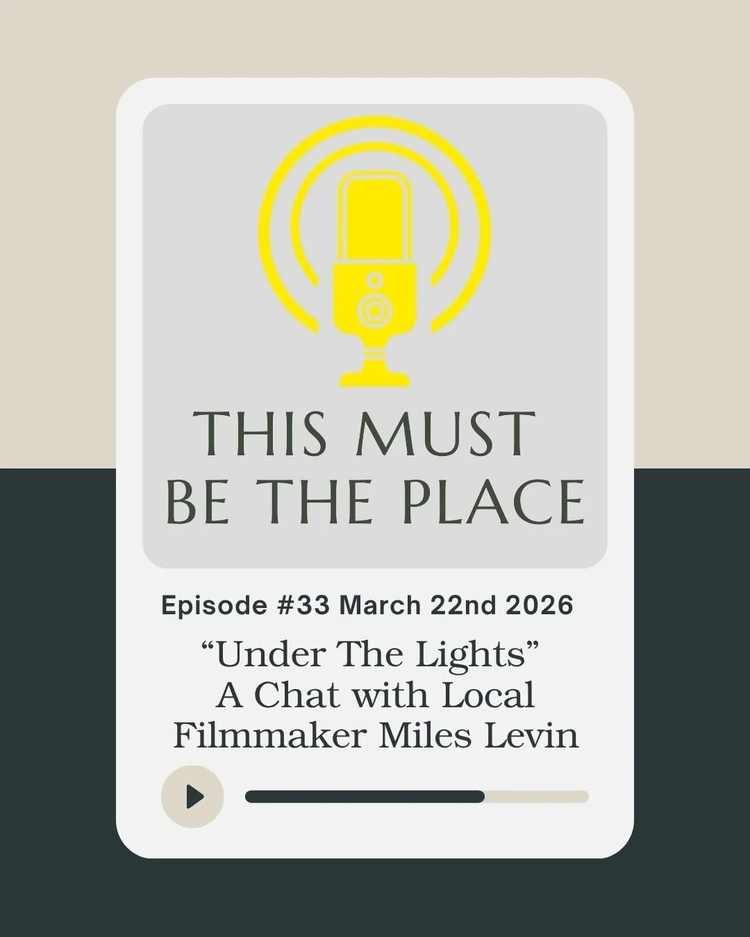 &ldquo;This Must Be The Place&rdquo; episode 33 is  LIVE!

In this week&rsquo;s episode, which you can find at the link in bio or our story, we get to chat with Sonoma County filmmaker Miles Levin who is the writer, director, and executive producer o