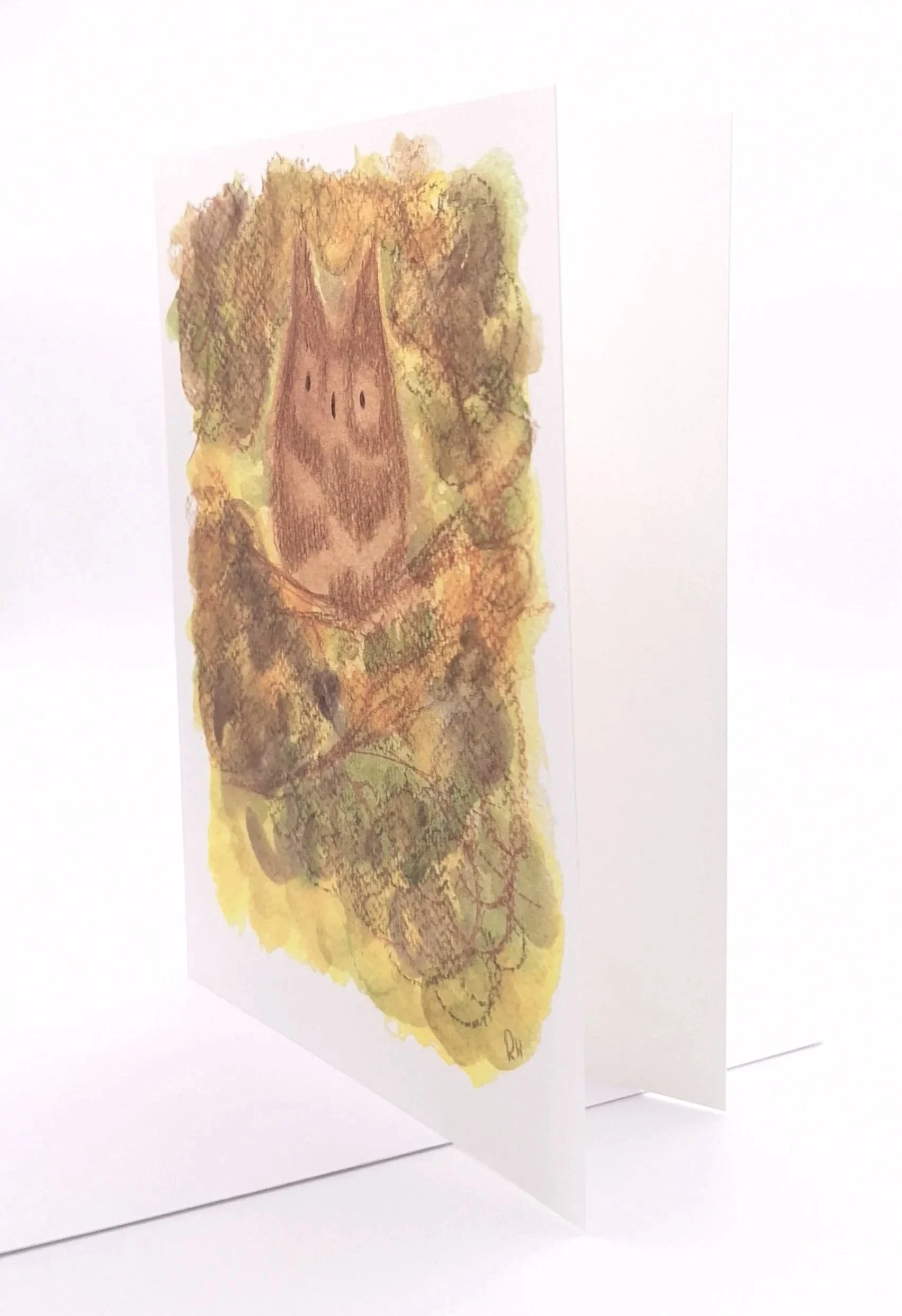 Greetings Card of "Gaze in the Moonlit Thicket "