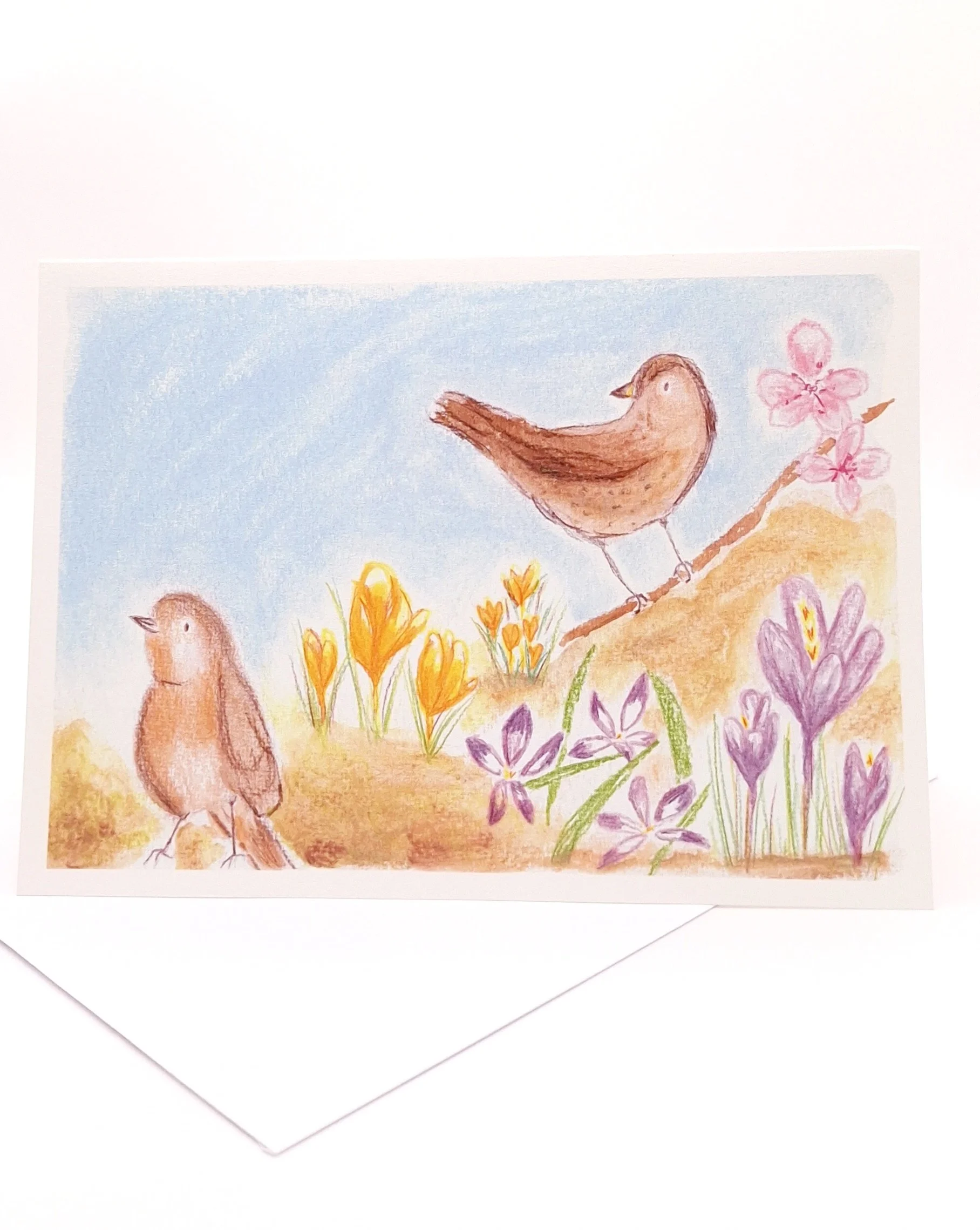 Greetings Card of "Whistle Among the Flowers"