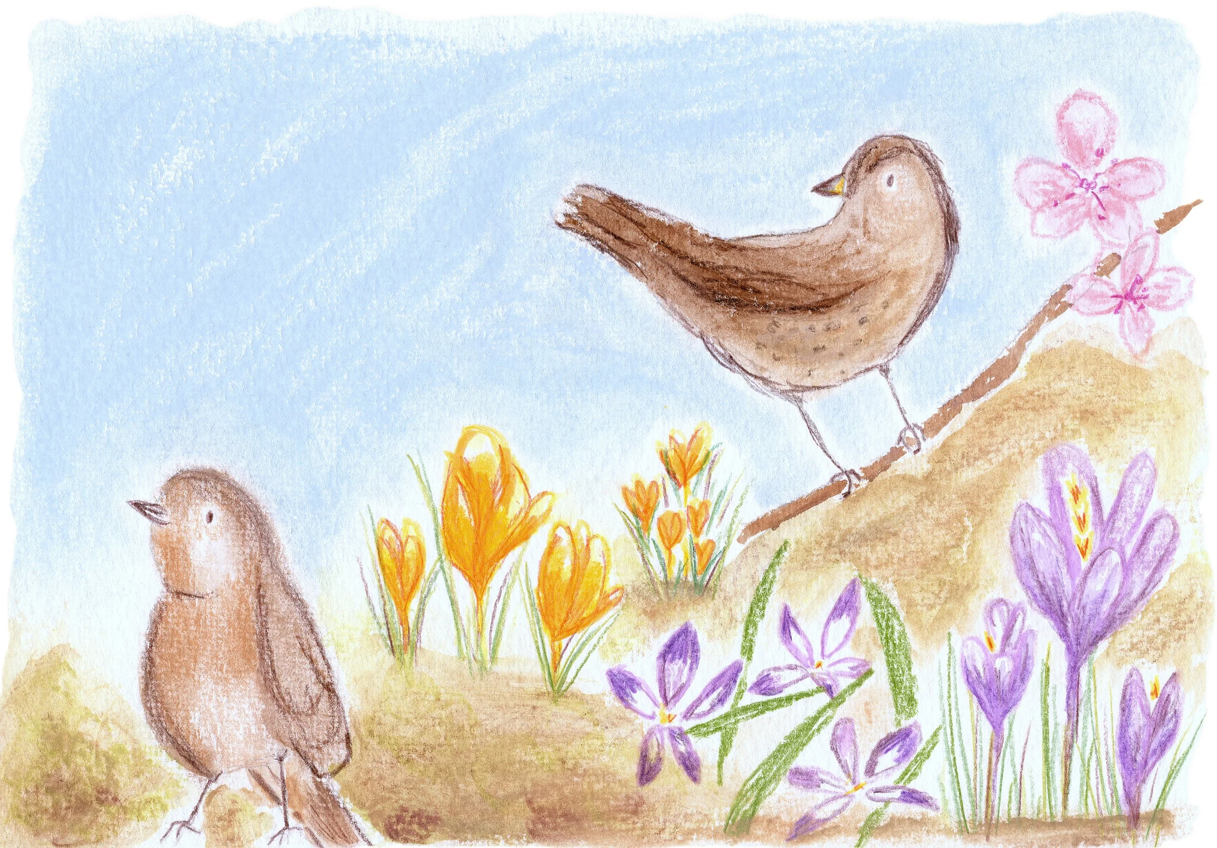 Print of "Whistle Among The Flowers"