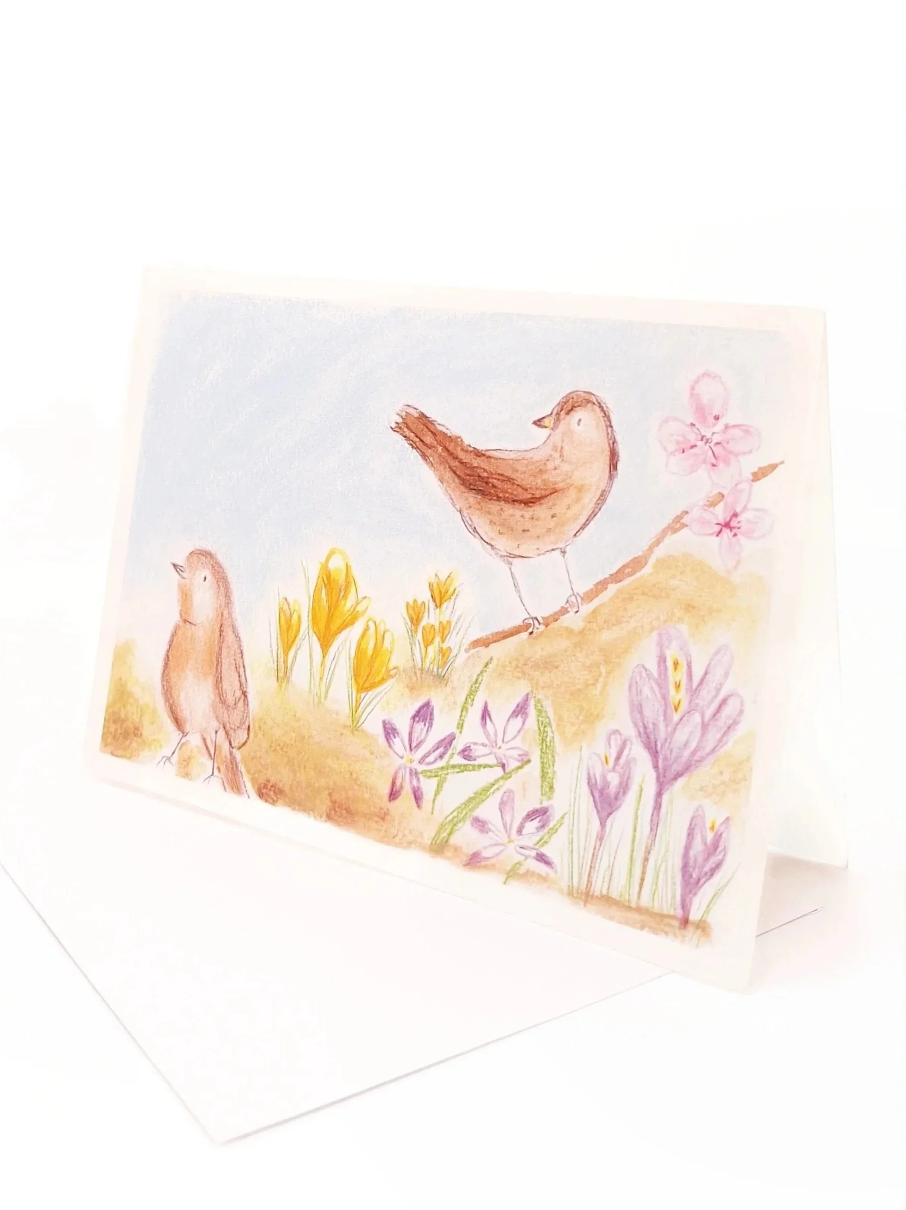Greetings Card of "Whistle Among the Flowers" - Rachel & Sarah