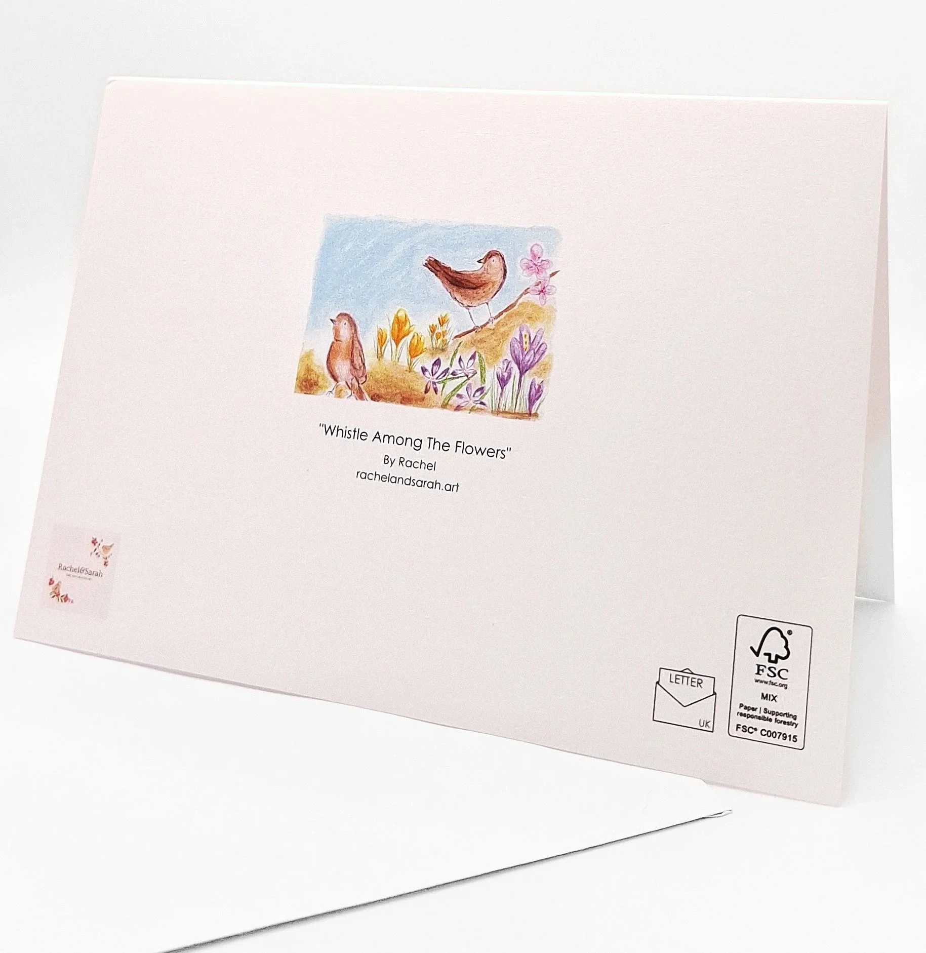 Greetings Card of "Whistle Among the Flowers" - Rachel & Sarah