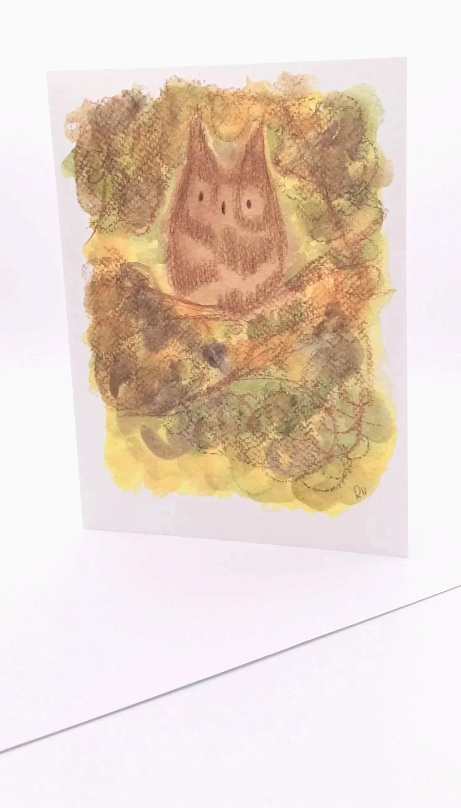 Greetings Card of "Gaze in the Moonlit Thicket " - Rachel & Sarah