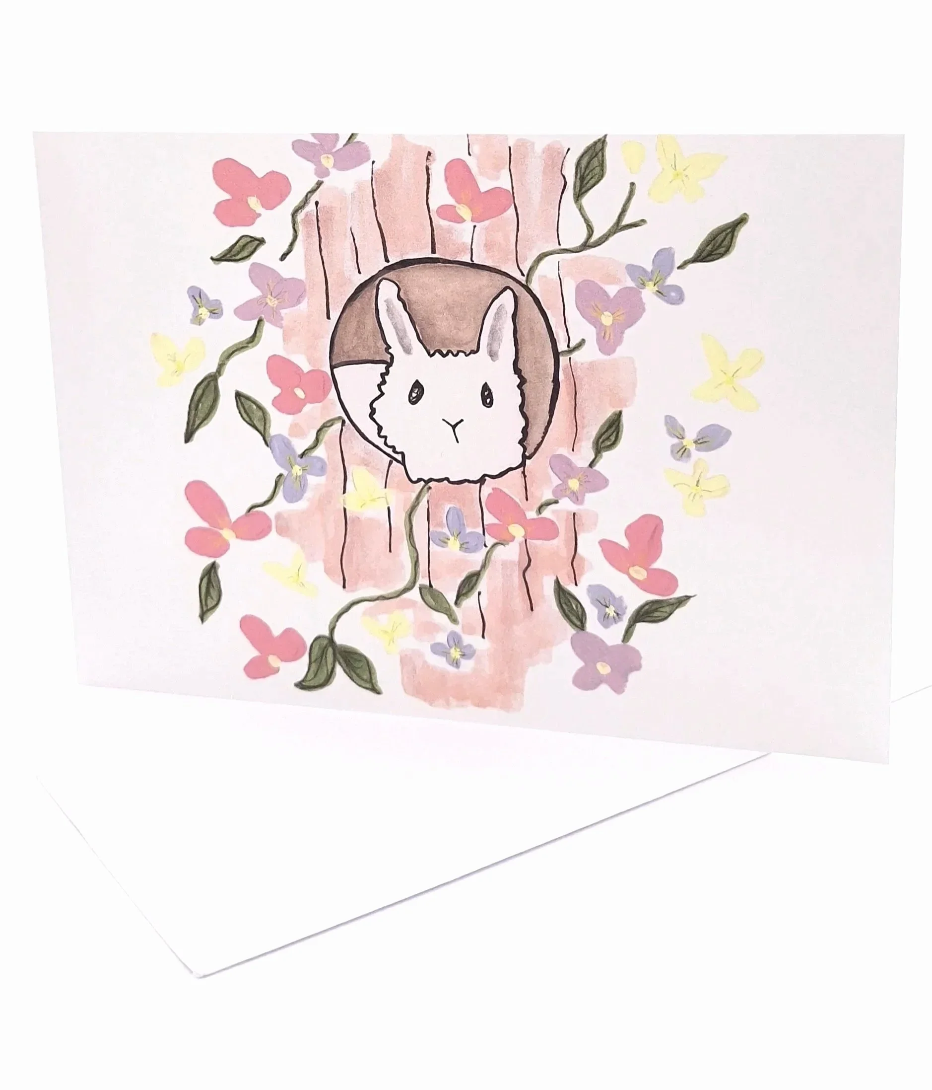Greetings Card of "Burrow in the Blossom Tree" - Rachel & Sarah