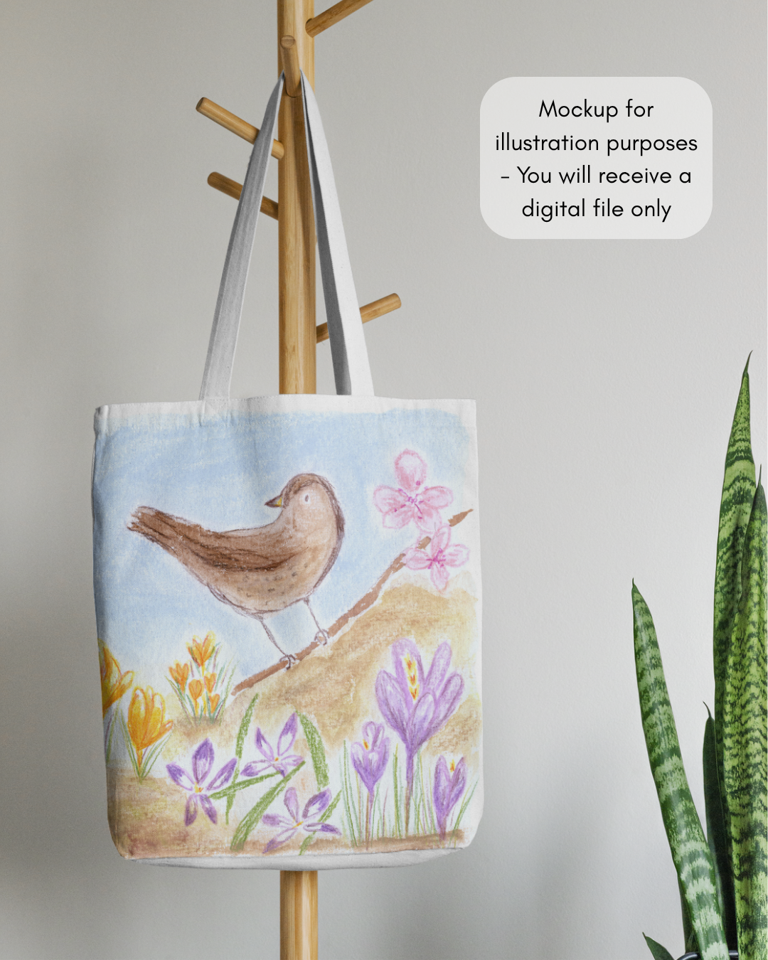 Tote Bag Mockup - Whistle Among The Flowers Digital Download - Rachel & Sarah