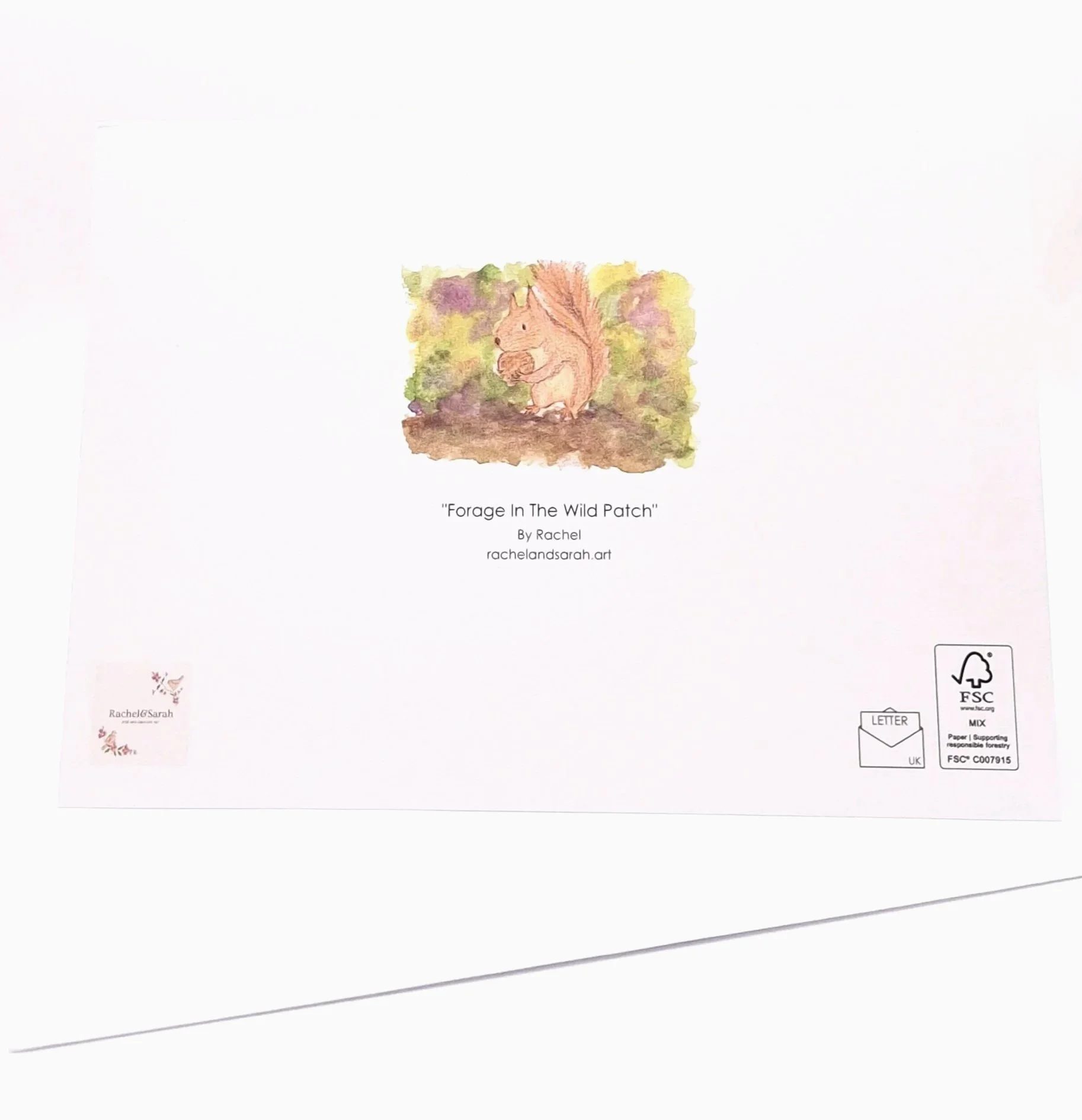 Greetings Card of "Forage in the Wild Patch" - Rachel & Sarah